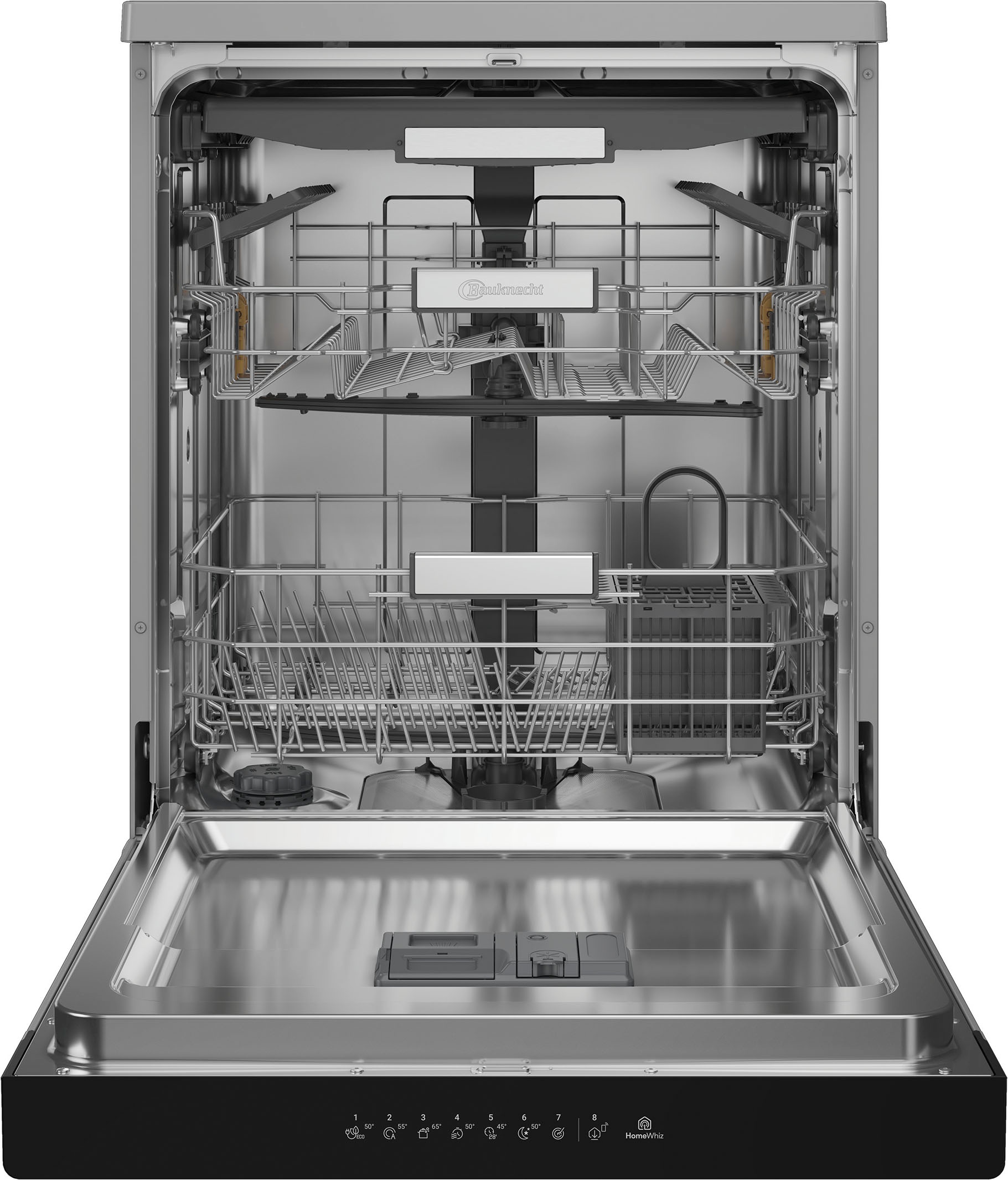 BAUKNECHT Standgeschirrspüler »OBFC Ecosilent2 8650« 8,9 l 14 tlg. Maßgedecke ActiveDry – automatische Türöffnung, 2+2 Herstellergarantie