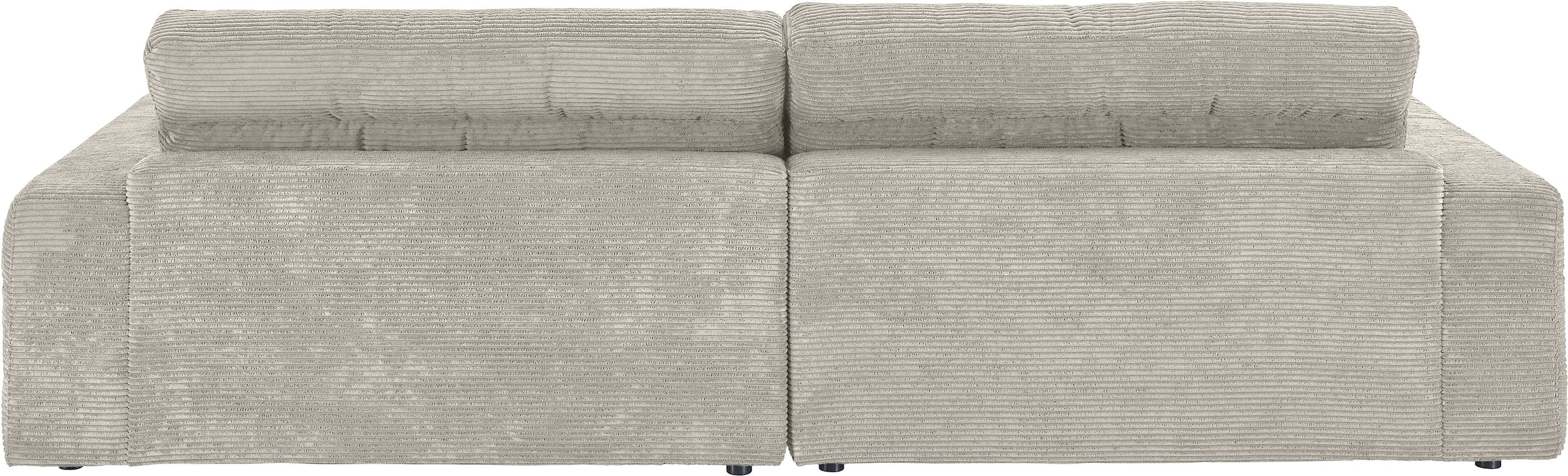 3C Candy Ecksofa »Stripes Mega-Sofa, bequem und komfortabel, L-Form«, Lose Rückenkissen, mit feiner Quersteppung, Cord-Bezug