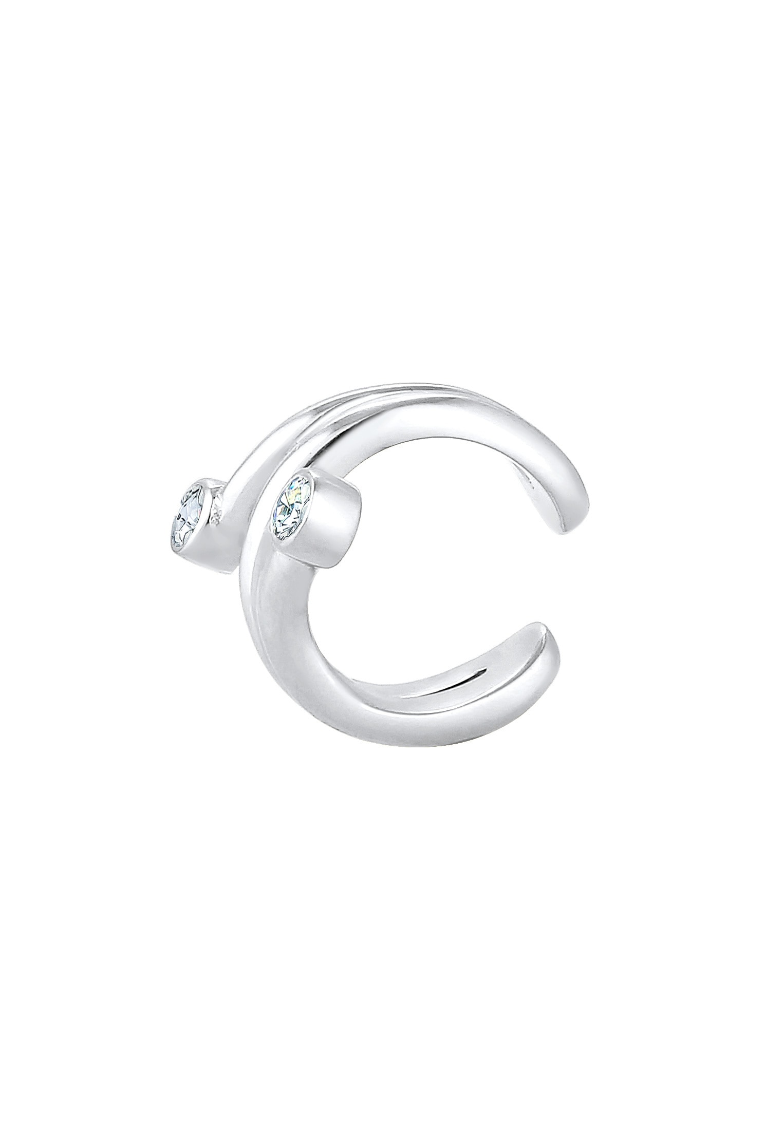 Elli Single-Ohrhaken »Single Earcuff Ohrklemme Glas Kristalle 925 Silber«
