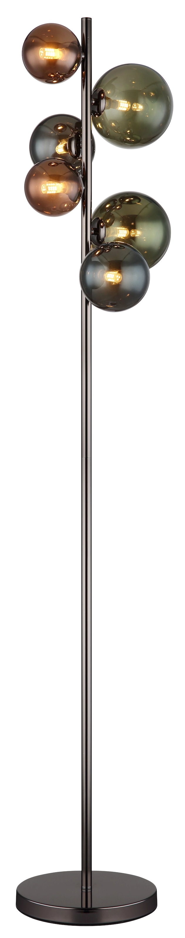 GLOBO LIGHTING LED Stehlampe »RIHA«, Leuchtmittel G9 | Leuchtmittel wechselbar, Stehleuchte, Glas, Wohnzimmer, Esszimmer