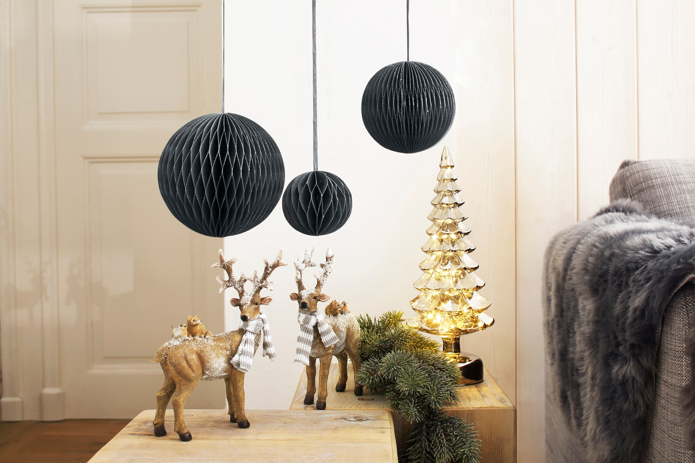 bestellen Glas, Baum cm Creativ LED light Weihnachtsdeko«, aus mit 12 Höhe ca. online 33 »Tanne, LEDs,