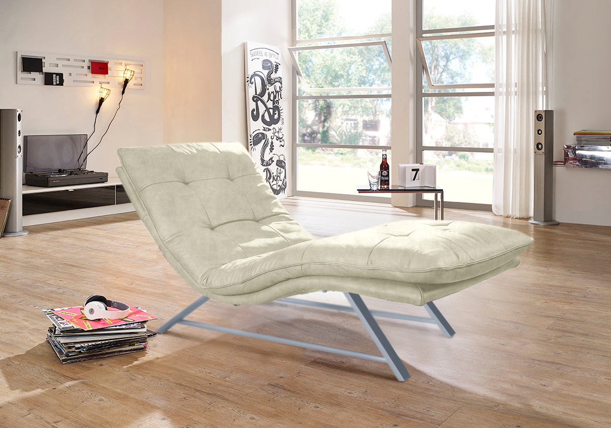 W.SCHILLIG Relaxliege »daily dreams«, in Waffelkissen-Optik, wahlweise mit Motor, Kufengestell, in 2 Breiten