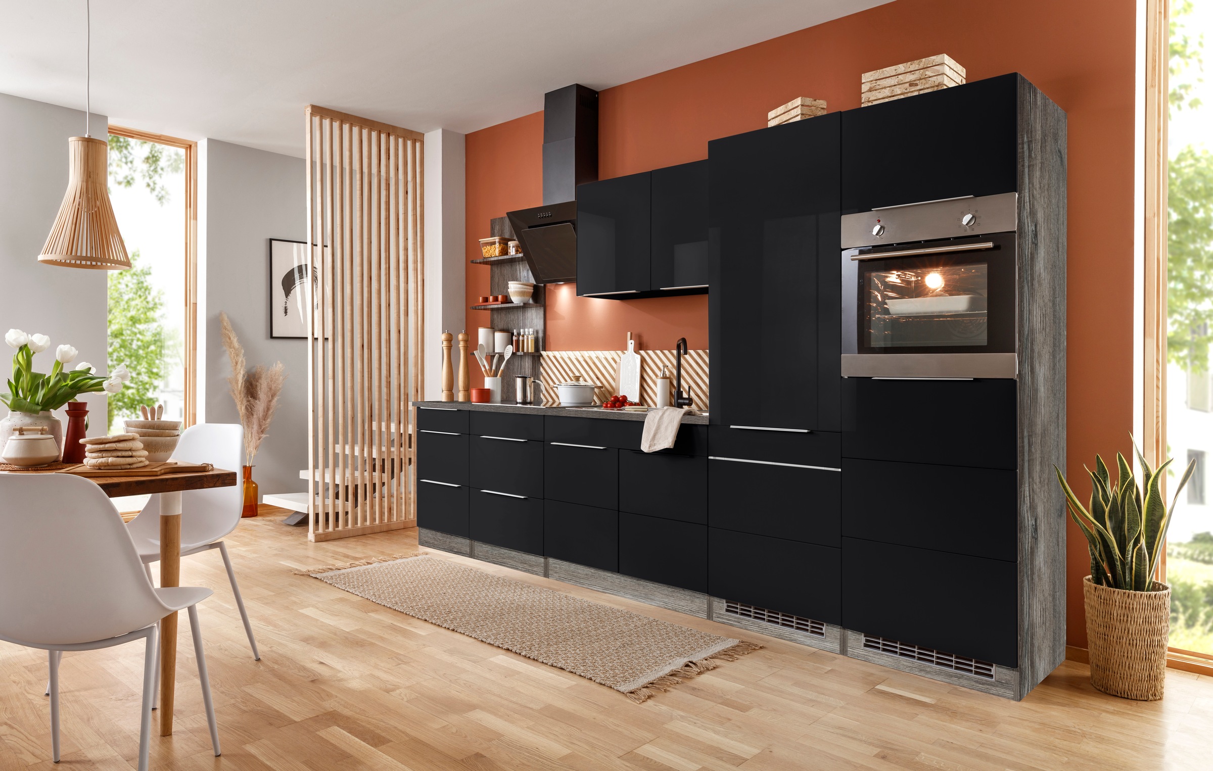 KOCHSTATION Küchenzeile »KS-Brindisi Breite 330 cm« wahlweise mit E-Geräten günstig online kaufen