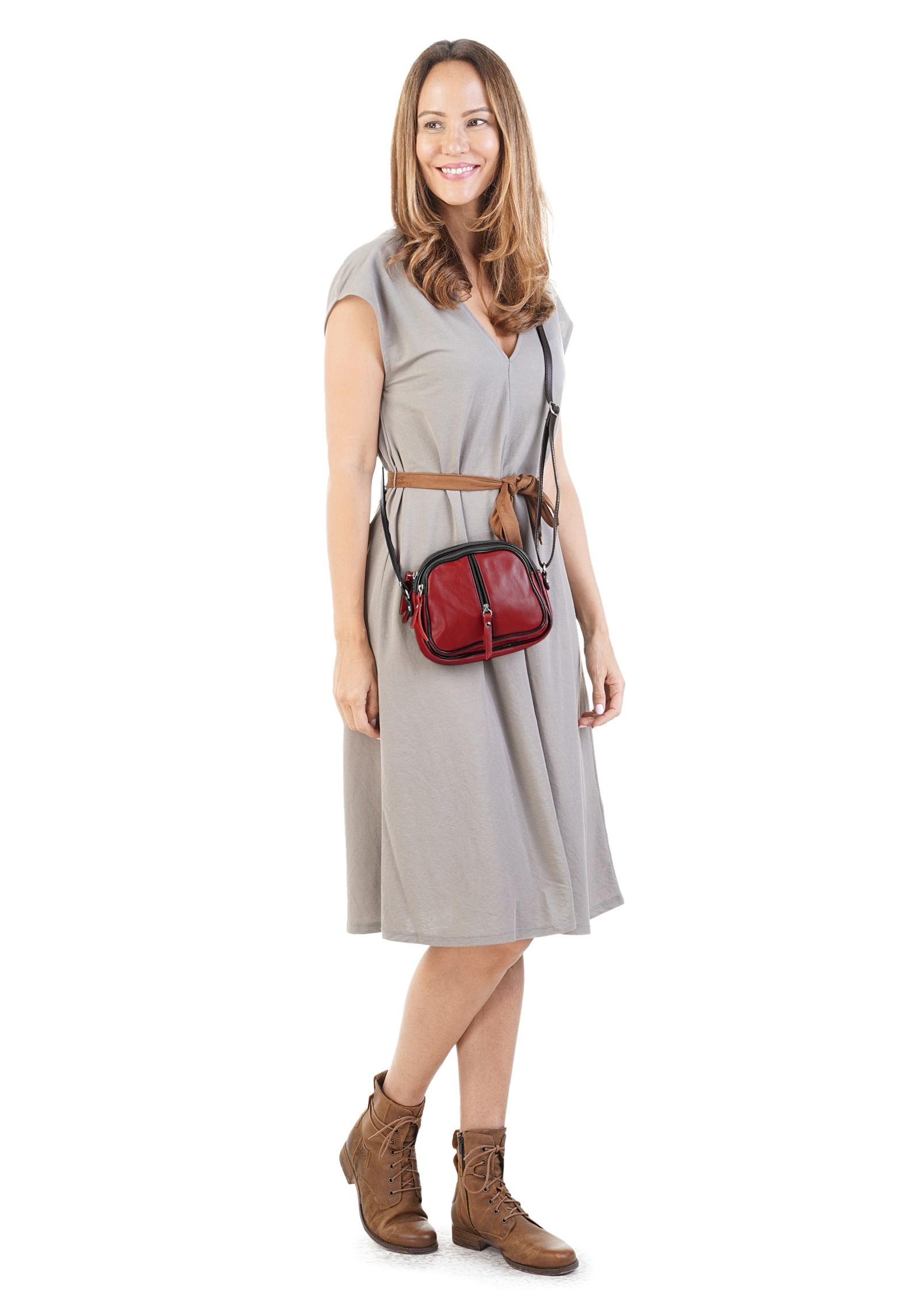 Cluty Umhängetasche echt Leder, Made in Italy