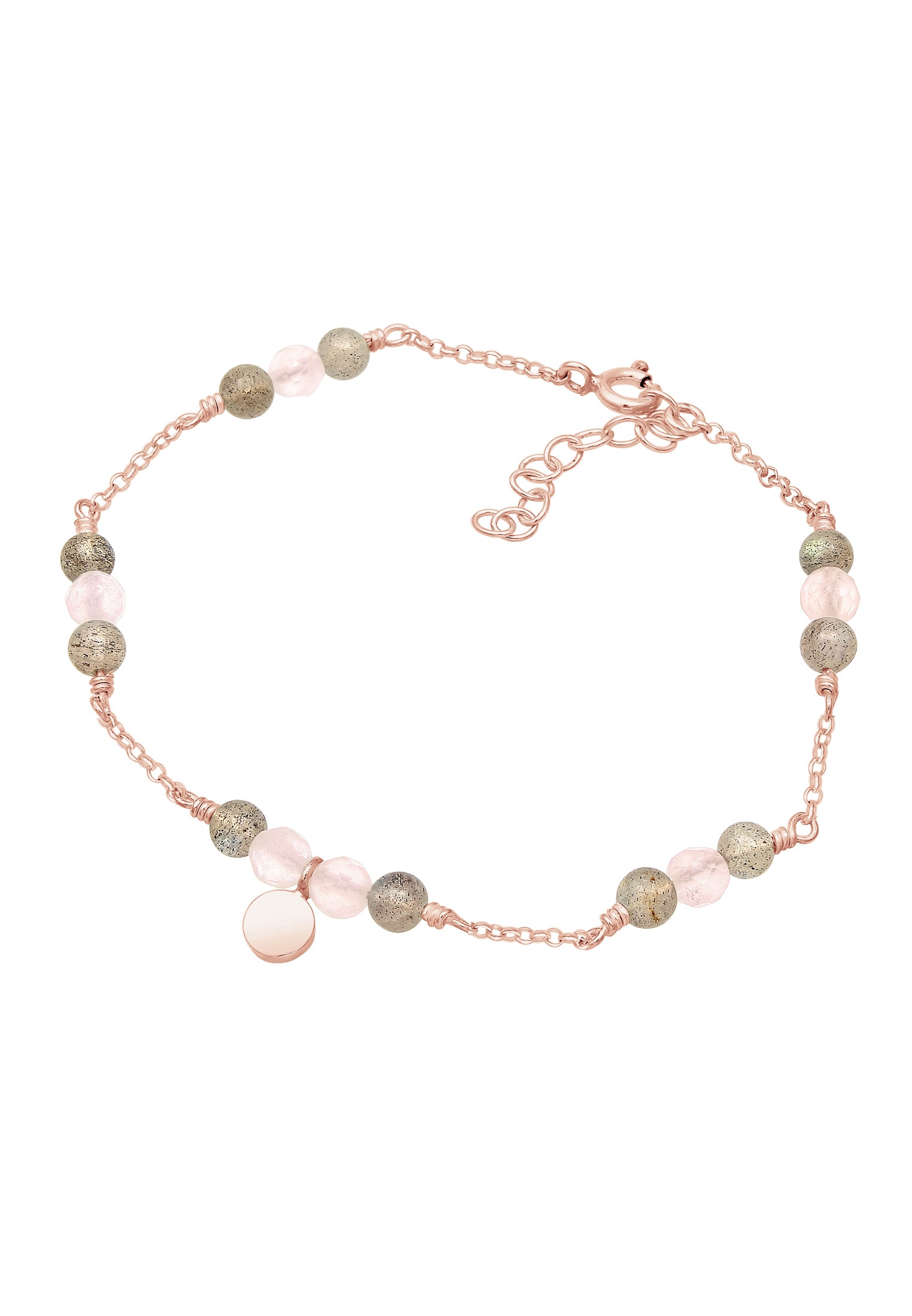 Elli Armband »Erbskette Labradorit Quartz Kugel Bead 925 Silber«