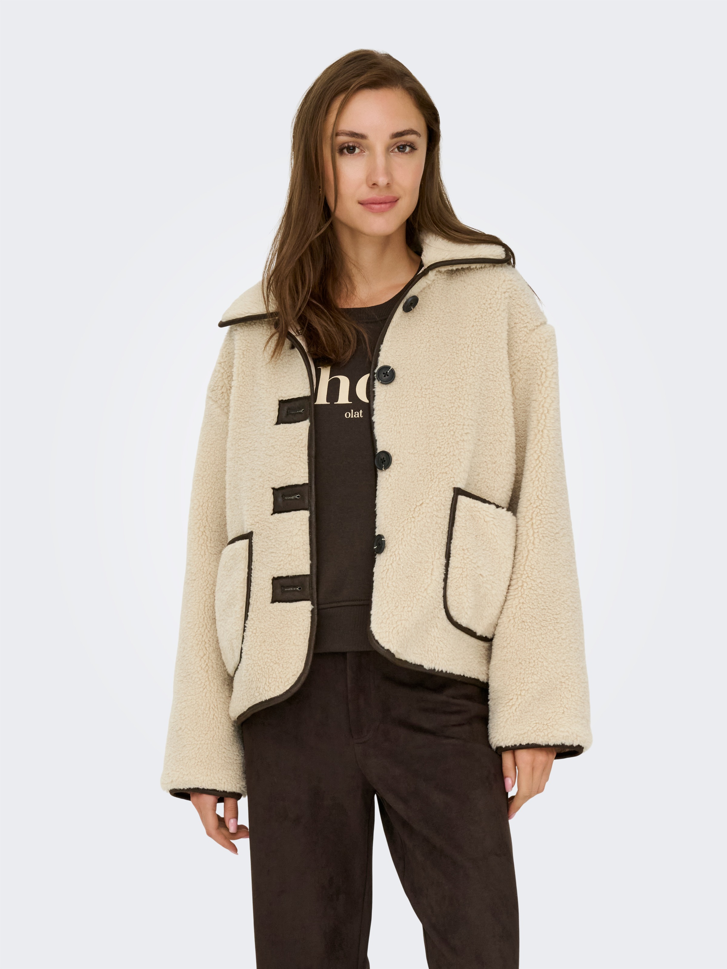JDY Plüschjacke »JDYNOELLA LIFE TEDDY JACKET OTW NOOS« Kunstfaser