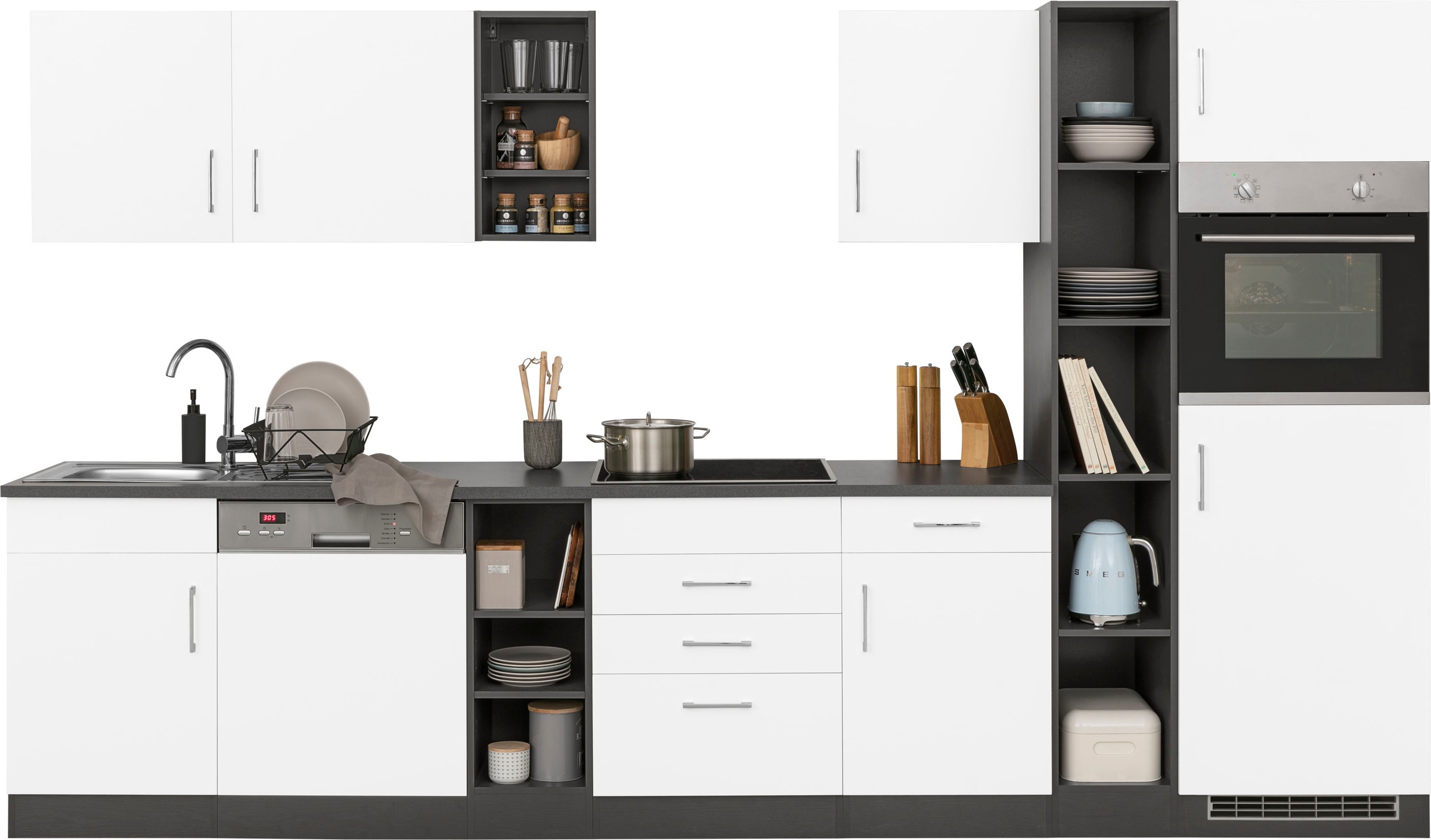 KOCHSTATION Küchenzeile »KS-Paris«, ohne E-Geräte, Breite 340 cm günstig online kaufen
