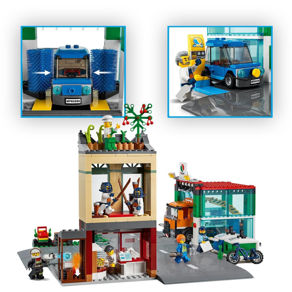 LEGO® Konstruktionsspielsteine »Stadtzentrum (60292), LEGO® City Community«, (790 St.), Made in Europe