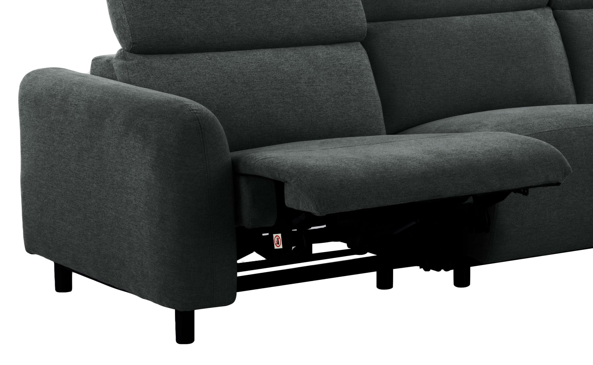 Home affaire Ecksofa »SKAANE Struktur, L-Form, 274 cm, manuelle u. elektrische Funktion,«, 274 cm, mit Kopfteilverstellung und man. oder elektr. Relaxfunktion