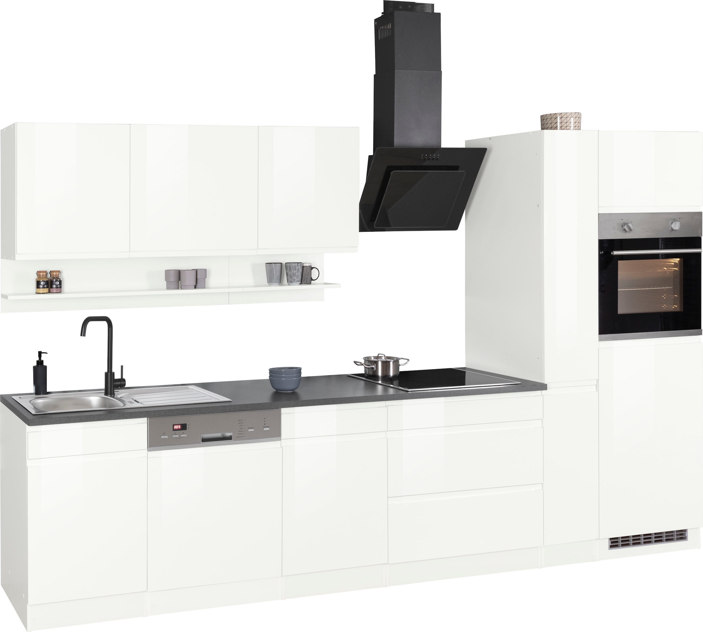 HELD MÖBEL Küchenzeile »Virginia«, Breite 330 cm, ohne E-Geräte