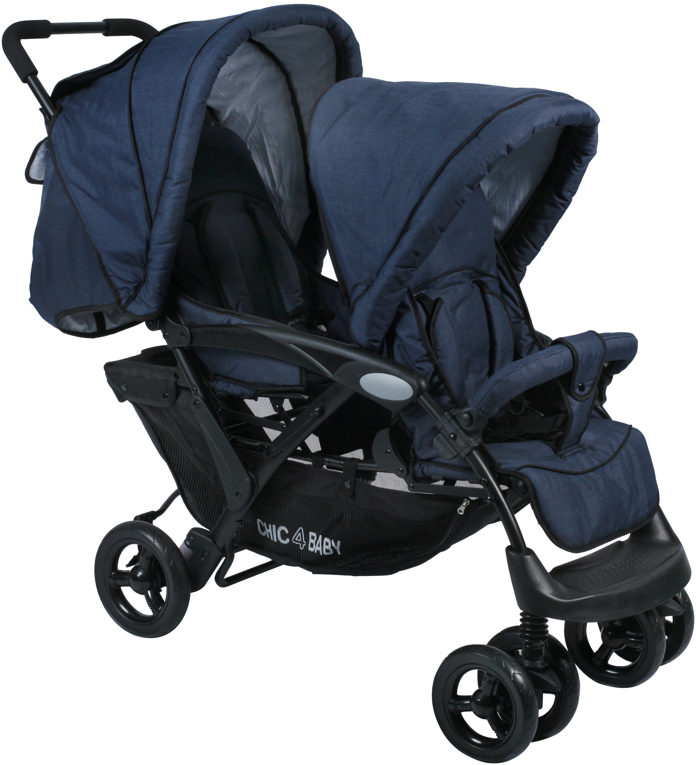 CHIC4BABY Geschwisterwagen »Duo« mit feststellbaren Doppelschwenk-Vorderrädern