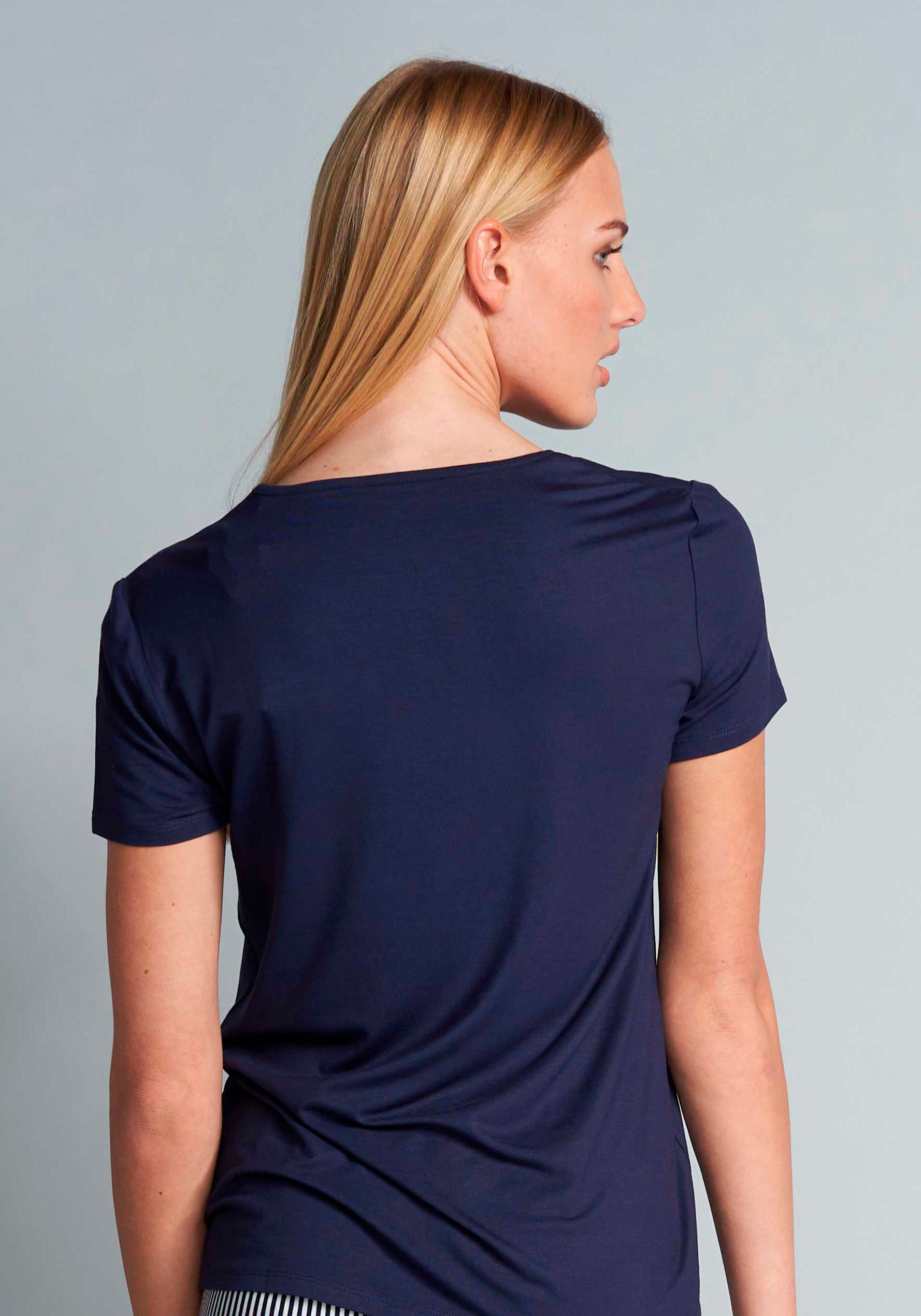 TOM TAILOR T-Shirt »Florence«, locker, basic, Kurzarm, elastisch, bequem, weich, Viskosemix