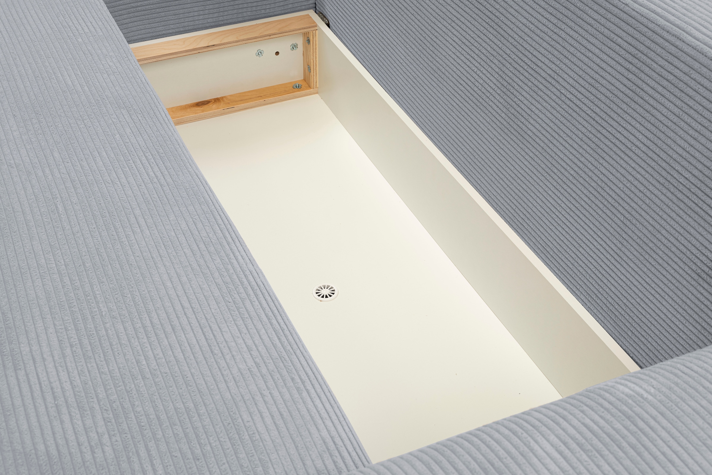 WERK2 Ecksofa »Amsterdam, zeitlos und elegant, Breite 300cm, L-Form«, Design Ecksofa mit hohem Komfort, Schlaffunktion & Bettkasten