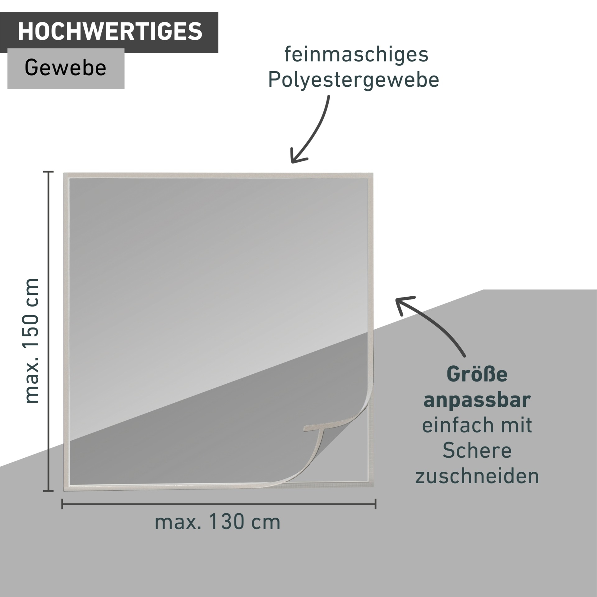 Windhager Moskitonetz »Open-Up, flexibler Insektenschutz für Fenster, ohne Bohren« 1 Stk. tlg. Insektenschutzgitter 130 x 150 cm, erhältlich in anthrazit oder weiß