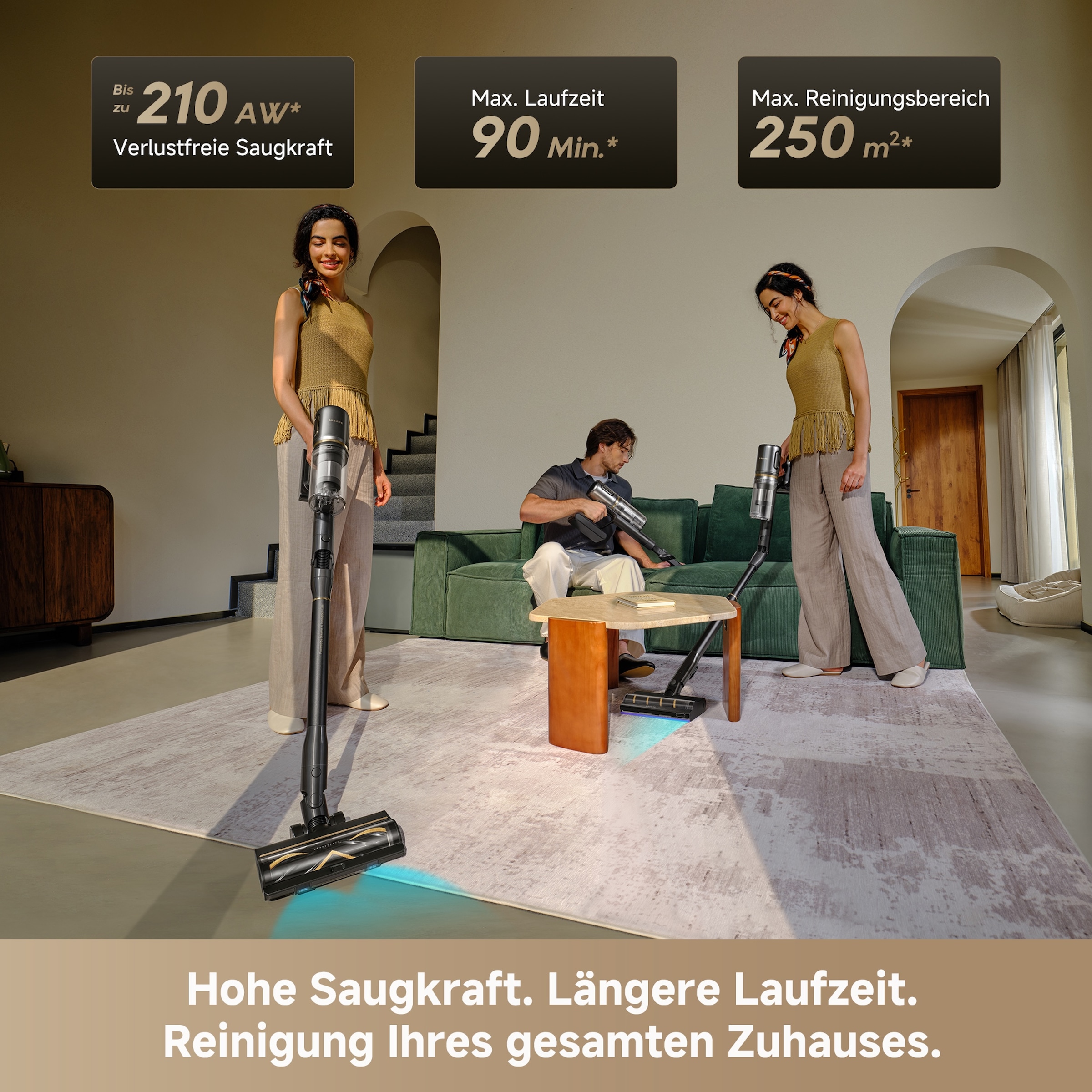 Dreame Akku-Stielstaubsauger »V20 Pro« kabellos mit Lithium-Ionen Akku, mit 90 Minuten Laufzeit