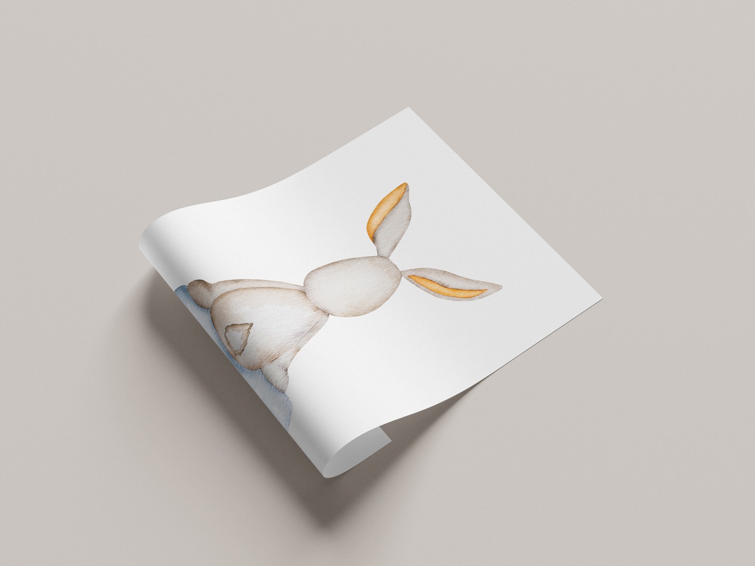 Lüttenhütt Poster »Hase auf Wolke«, Fantasy-Hase-Hasen-Tiere, (1 St.), HD Premium Druck