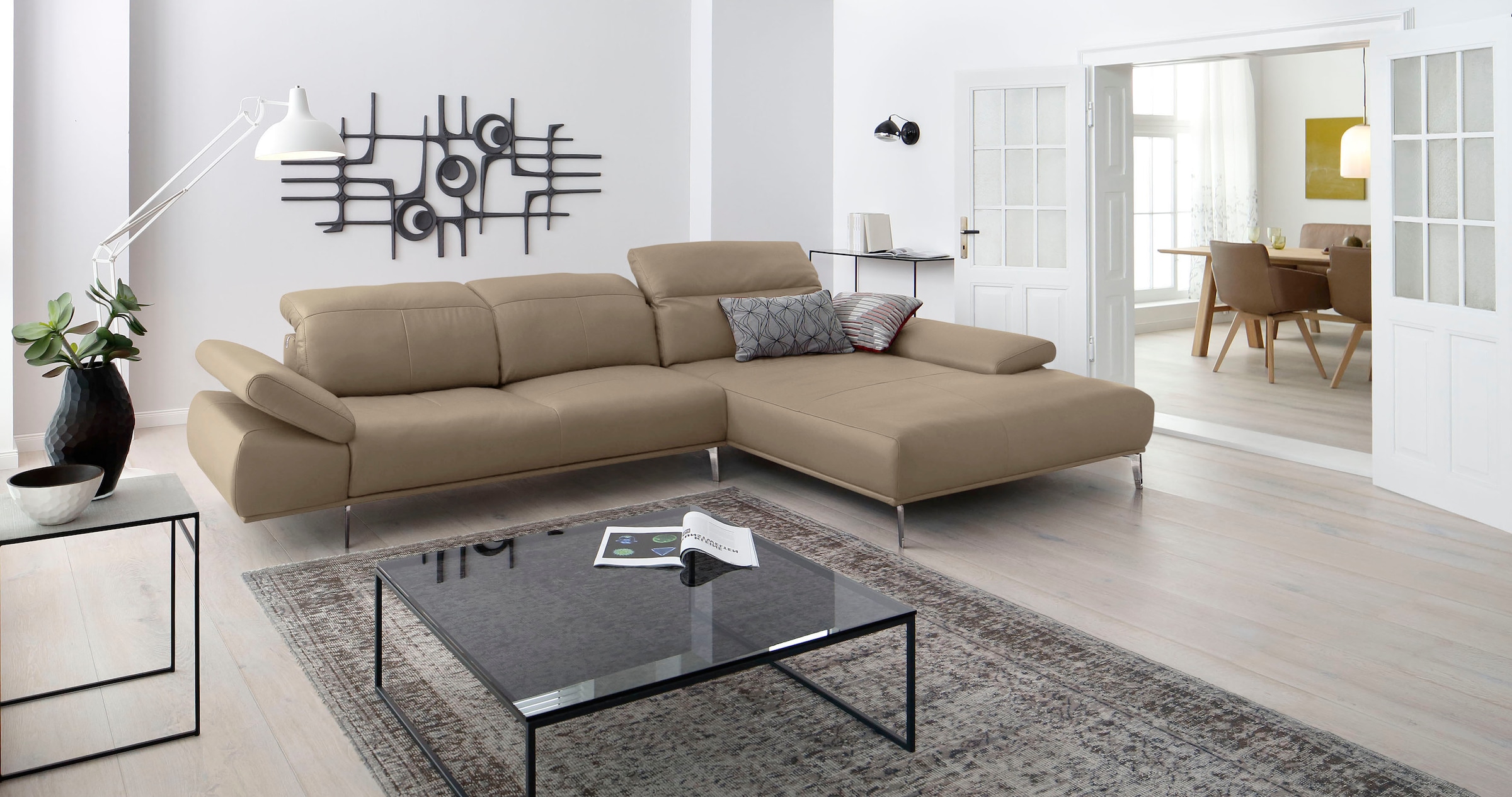 W.SCHILLIG Ecksofa "levi, Designsofa, elegant und zeitlos, bequem, L-Form", günstig online kaufen