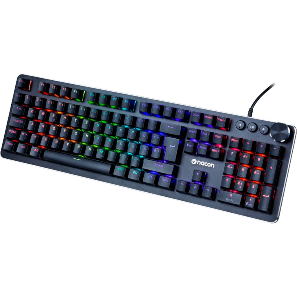 nacon Gaming-Tastatur »CL-520DE«, (Multimedia-Tasten-Lautstärkeregler-Funktionstasten-Ziffernblock-Fn-Tasten)