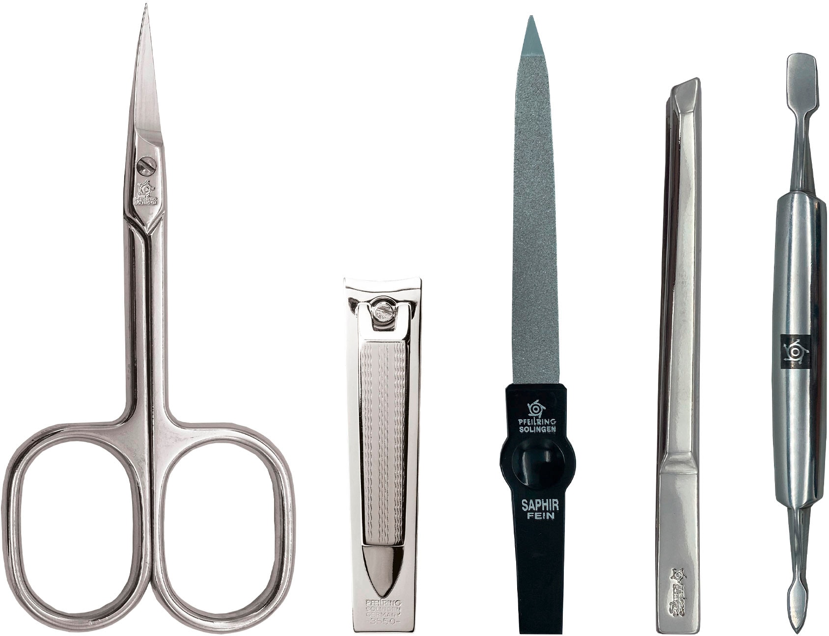 PFEILRING Maniküre-Etui Reißverschlussetui Nappaleder