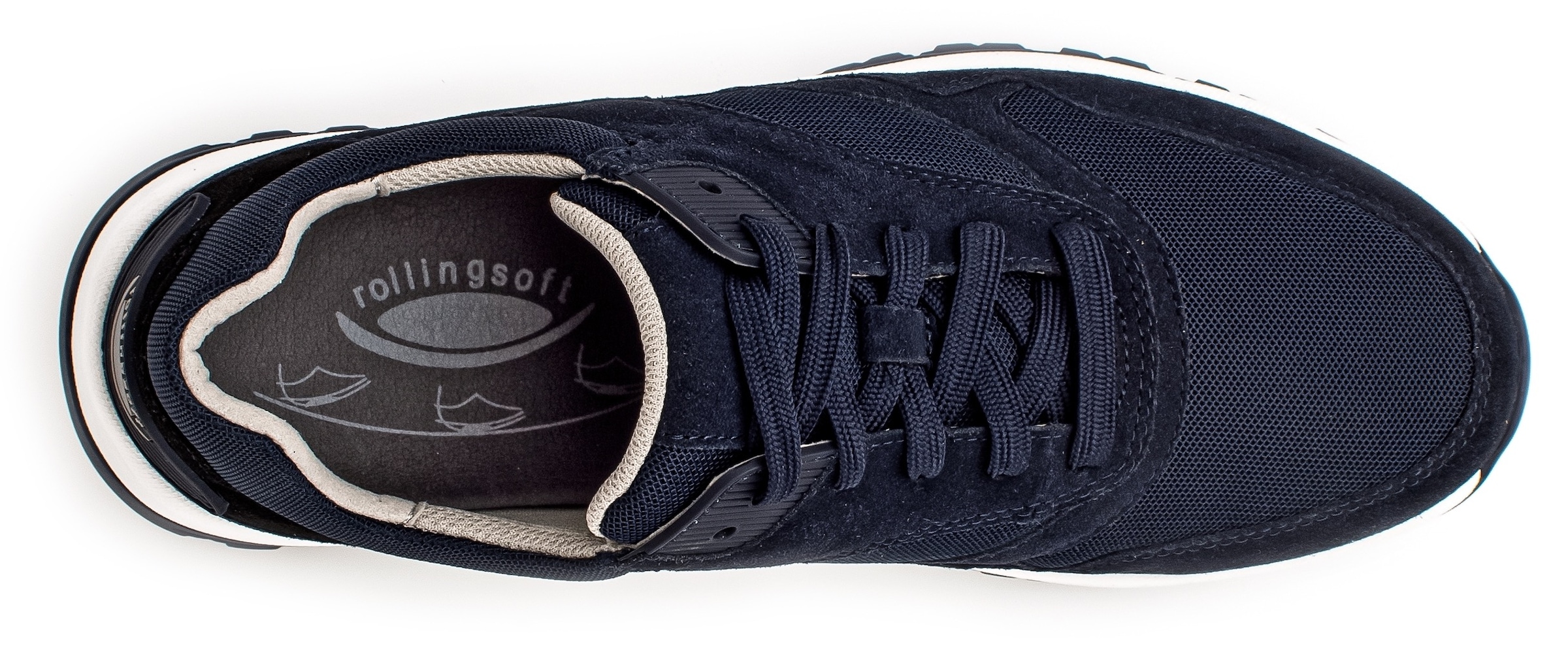 rollingsoft Keilsneaker  , Freizeitschuh, Halbschuh, Schnürschuh mit Wechselfußbett, Weite G