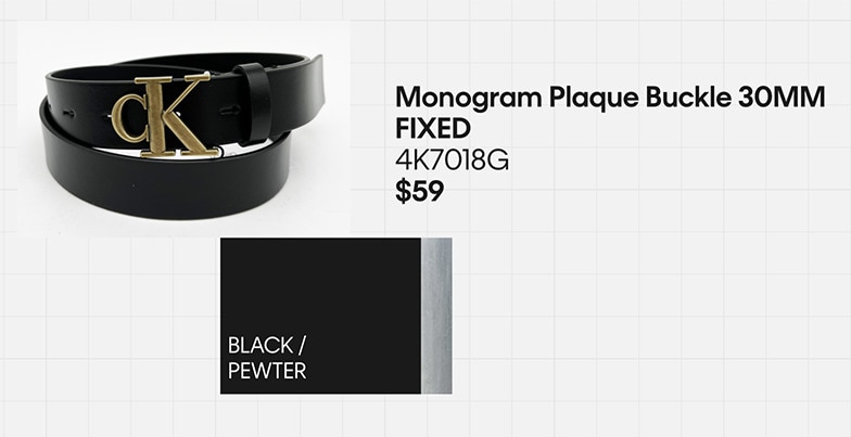 Calvin Klein Jeans Ledergürtel »Monogram Plaque Buckle 30MM«