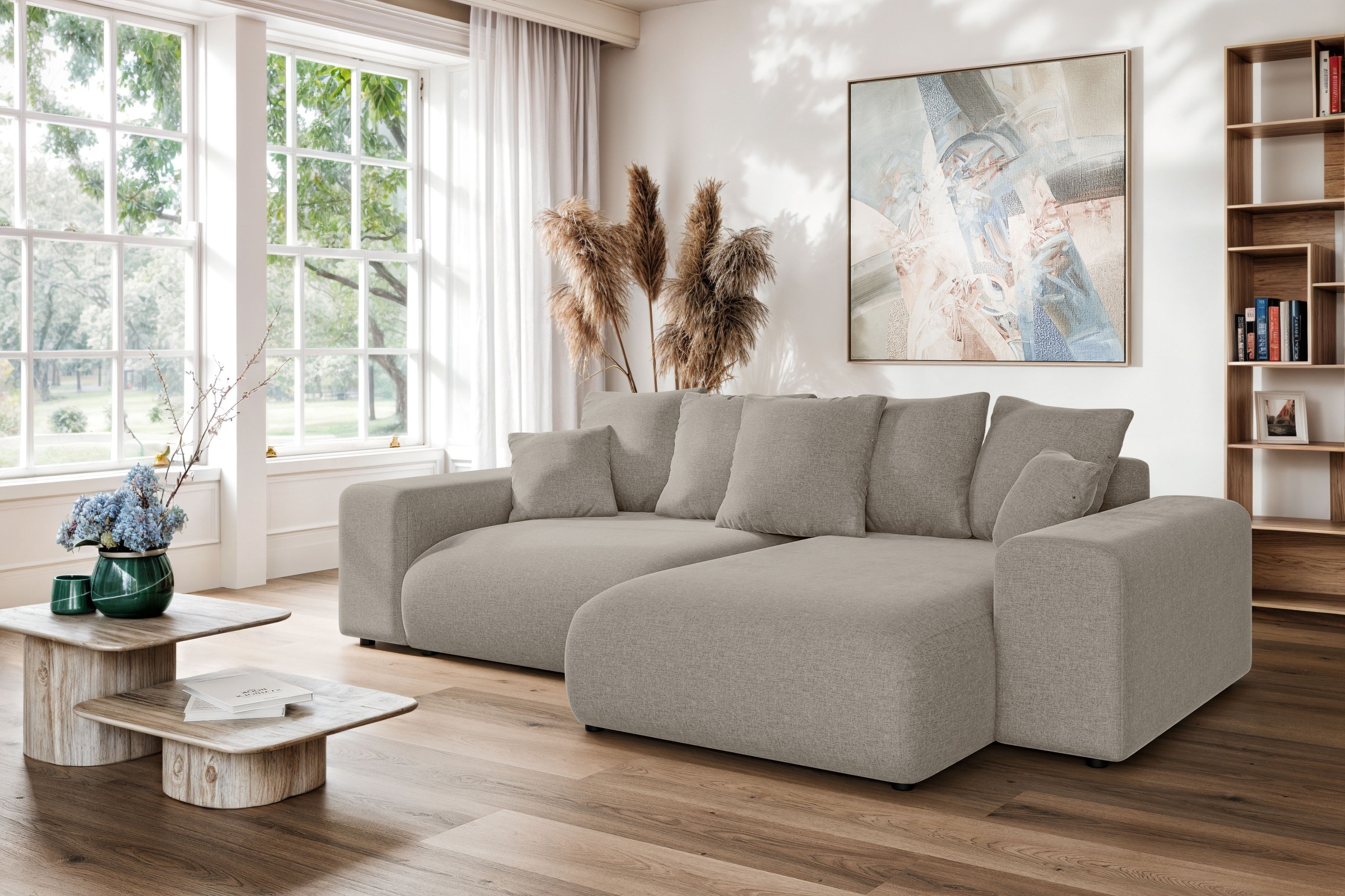 INOSIGN Ecksofa »LAKESIDE mit Bettfunktion und Bettkasten, B/T/H 257/166/84 günstig online kaufen