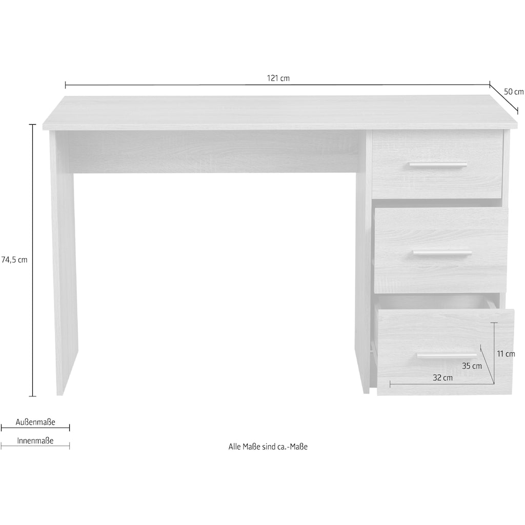 INOSIGN Schreibtisch »Tales«, platzsparend mit Stauraum, ideal für das Home Office