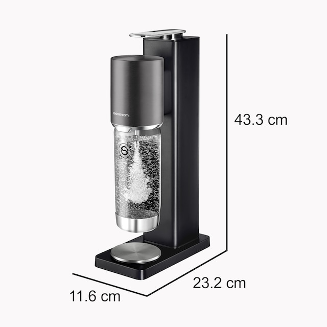 SodaStream Wassersprudler »FRESH PLUS Wassersprudler schwarz, Standard Pack« Modernes Design
