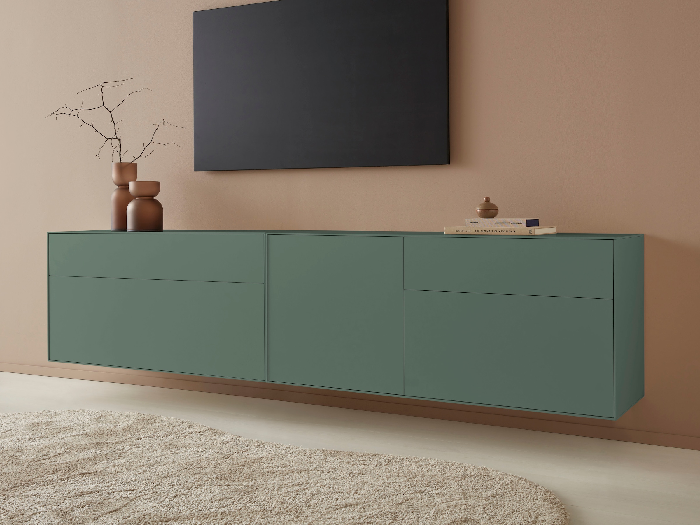 LeGer Home by Lena Gercke Lowboard »Essentials«, Breite: 112 cm, MDF lackiert, Push-to-open-Funktion