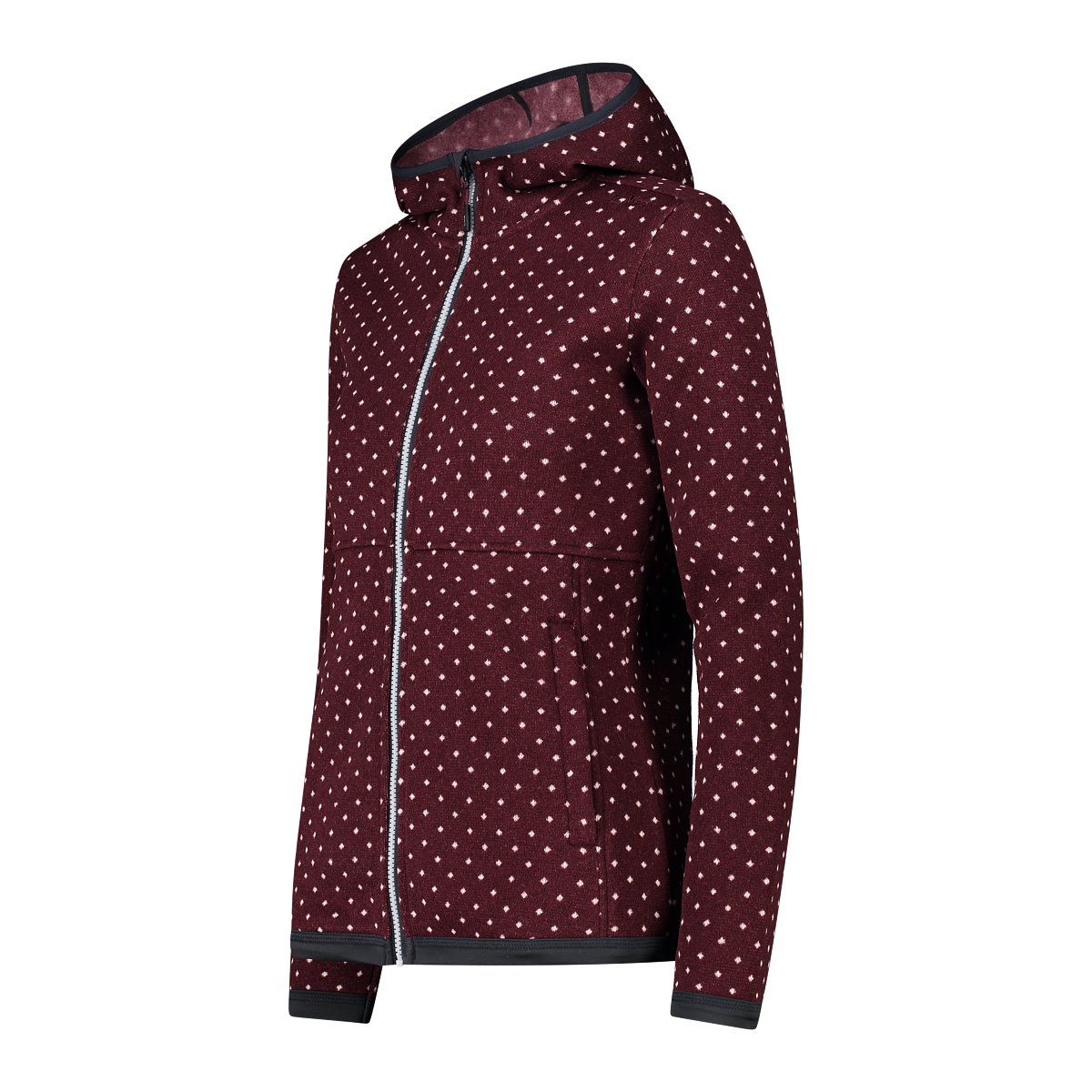 CMP Strickfleecejacke »WOMAN JACKET FIX HOOD«, mit Kapuze, wärmend