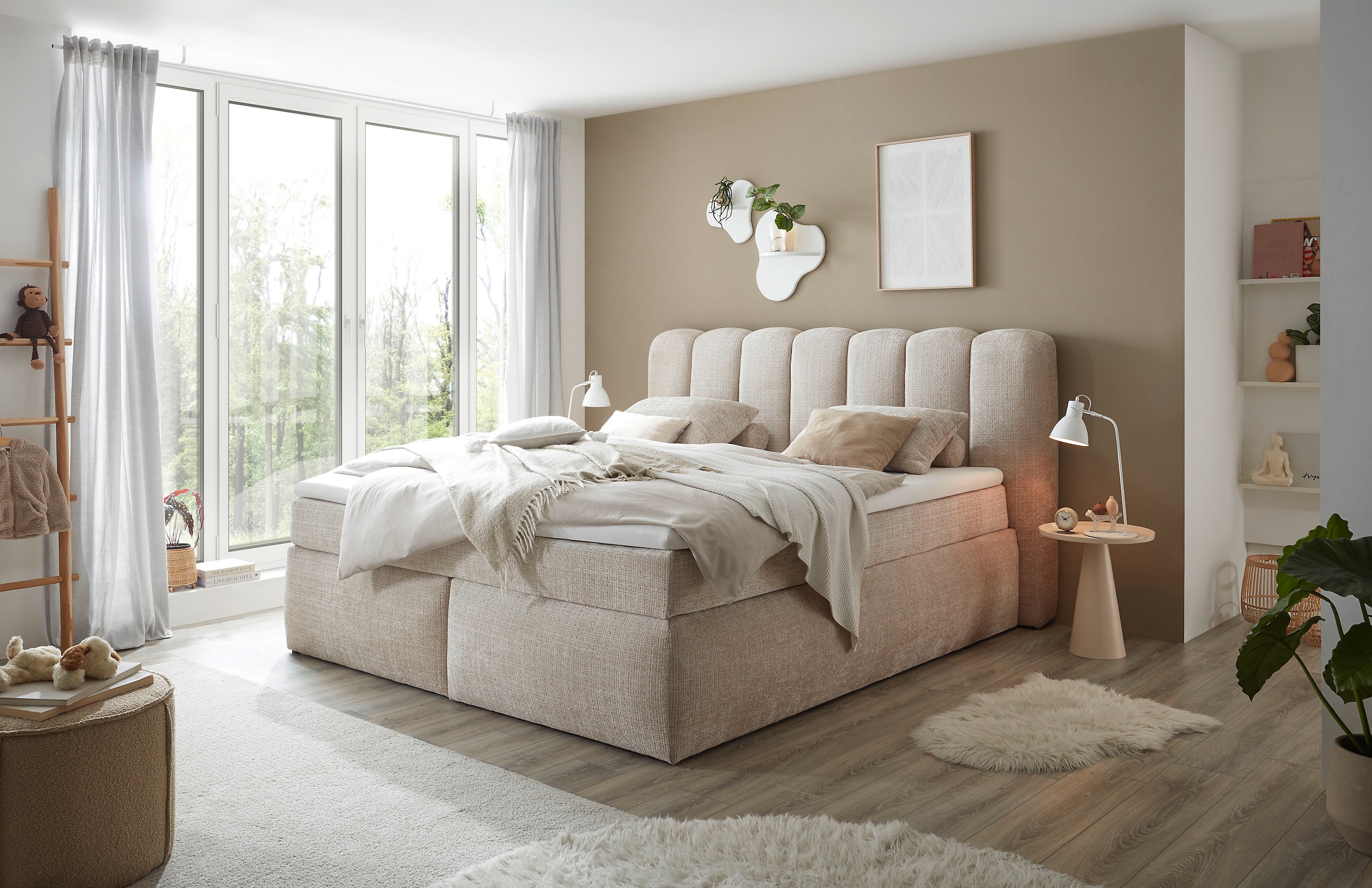 ED EXCITING DESIGN Boxspringbett »Gibsons in der Größe 200x220cm, Überlänge« erhältlich in verschiedenen Farben