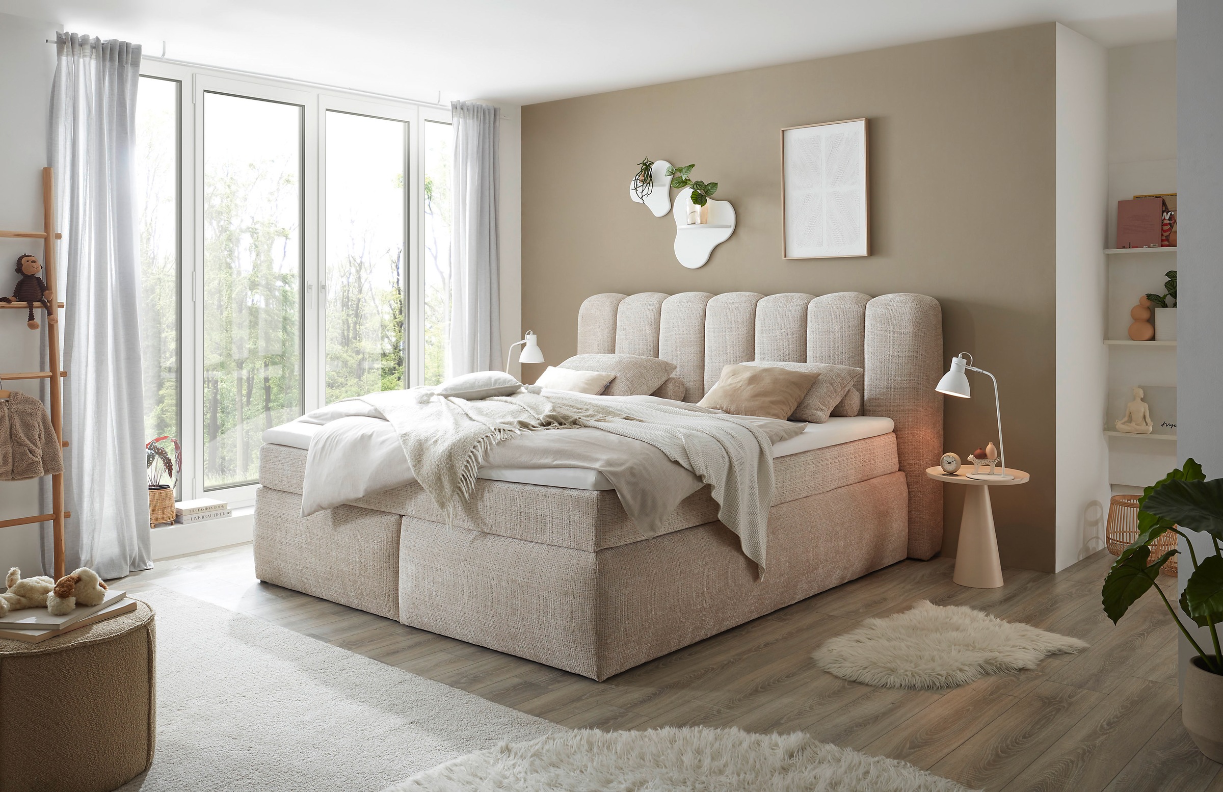 ED EXCITING DESIGN Boxspringbett »Gibsons in der Größe 200x220cm, Überlänge günstig online kaufen