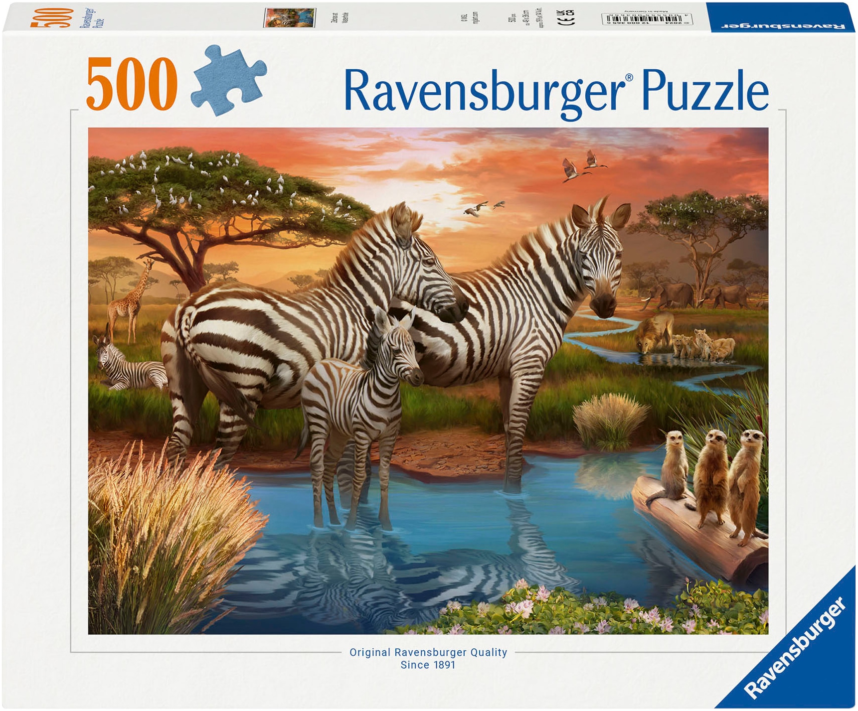 Ravensburger Puzzle »Zebras am Wasserloch«, Made in Germany