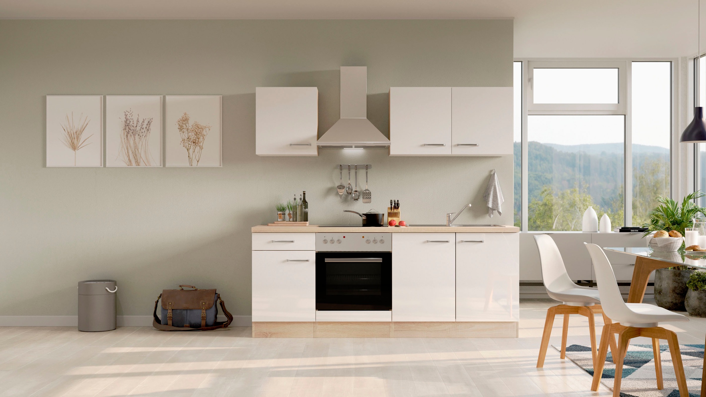 Flex-Well Küche »Florenz«, wahlw. mit E-Geräten, Breite 210 cm günstig online kaufen