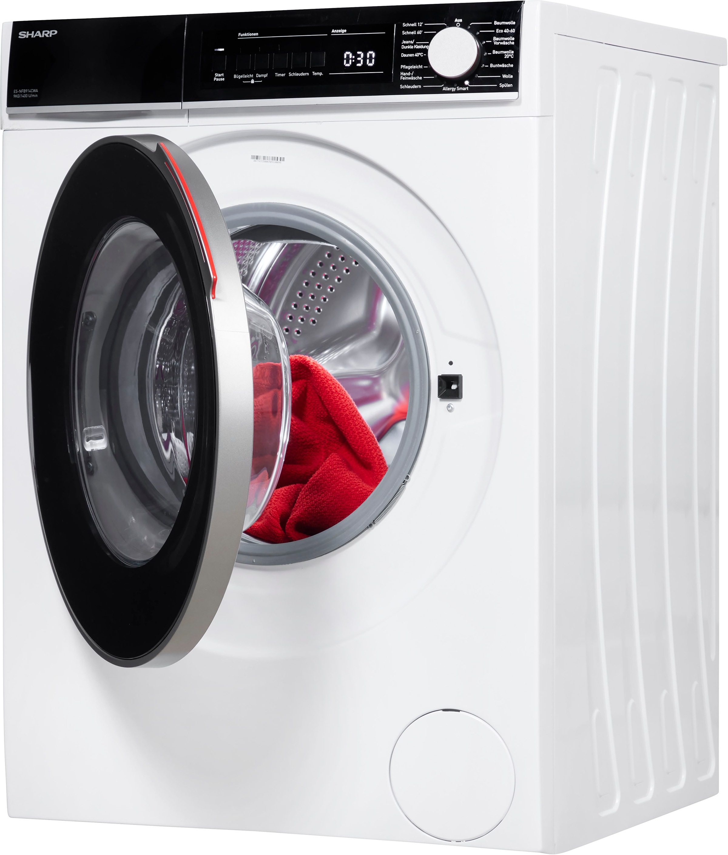Sharp Waschmaschine »ES-NFB914CWA-DE«, 9 kg, 1400 U/min