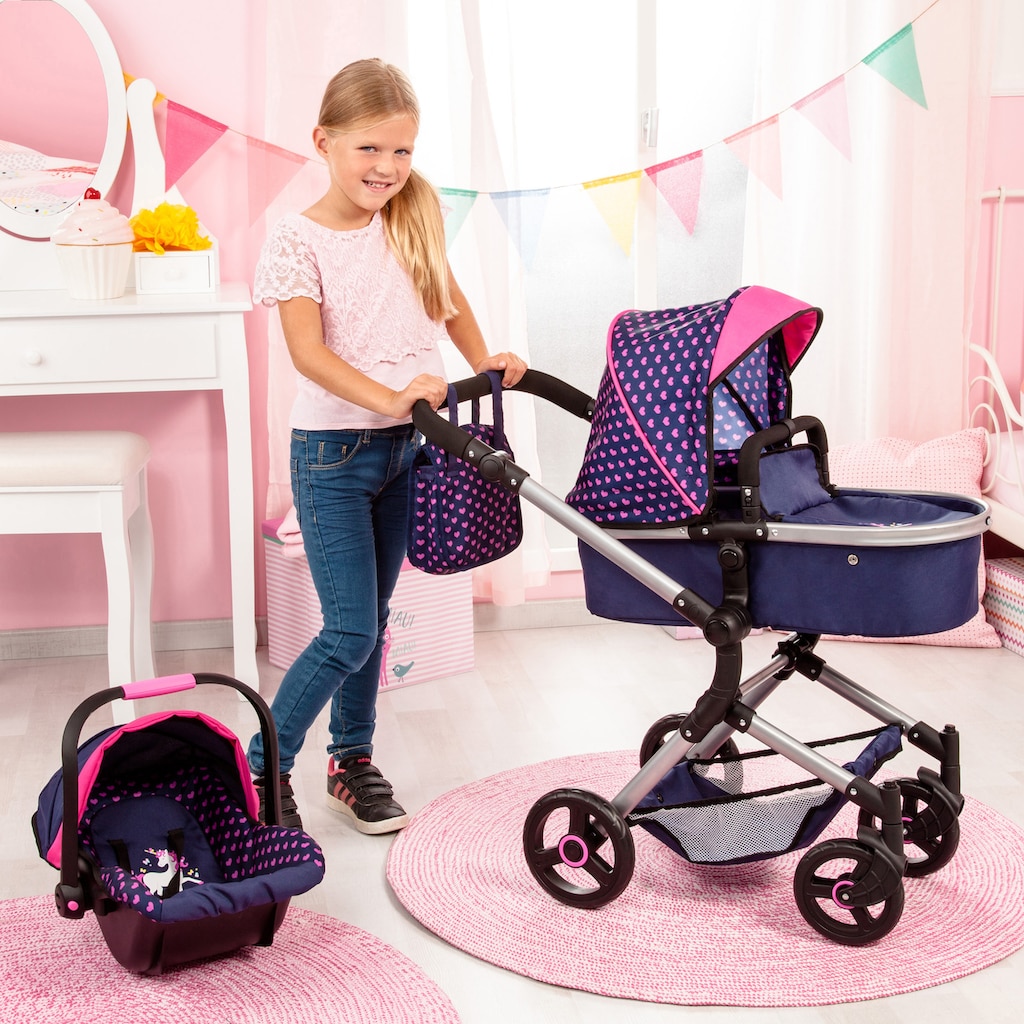 Bayer Kombi-Puppenwagen »Vario, Blau/Pink«