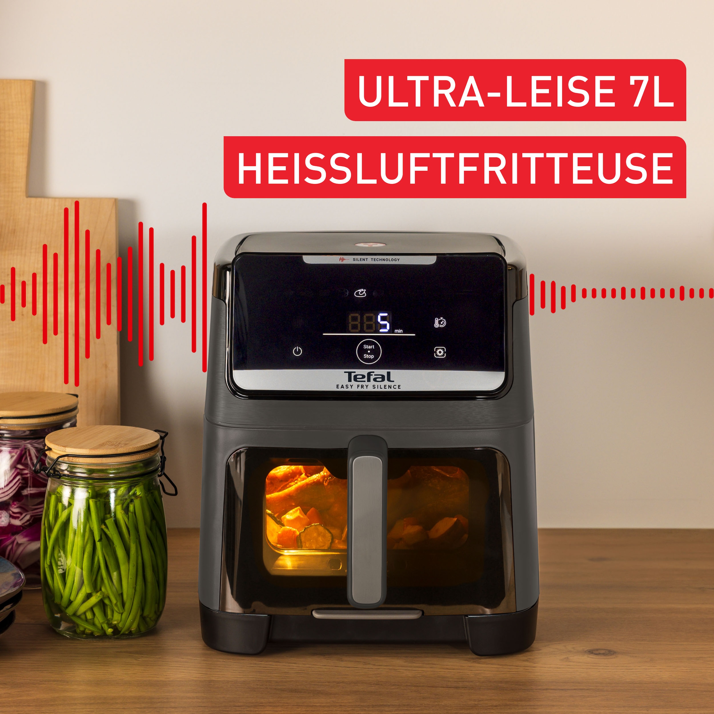 Tefal Heißluftfritteuse »Easy Fry Silence XXL« 1800 W