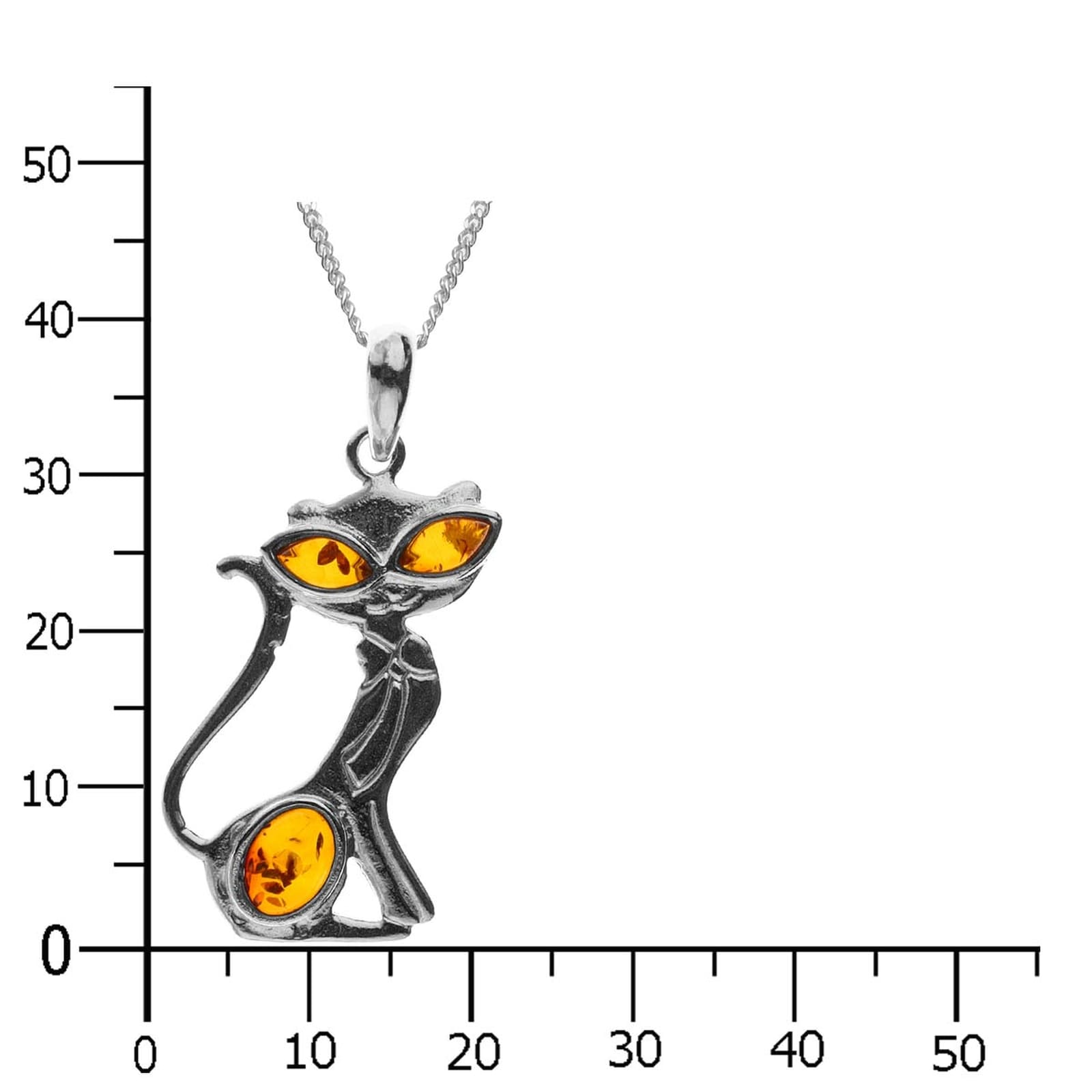 OSTSEE-SCHMUCK Kette mit Anhänger »Ostsee-Schmuck Kette mit Anhänger Katze Kette mit Anhänger Katze«, (2 tlg.)