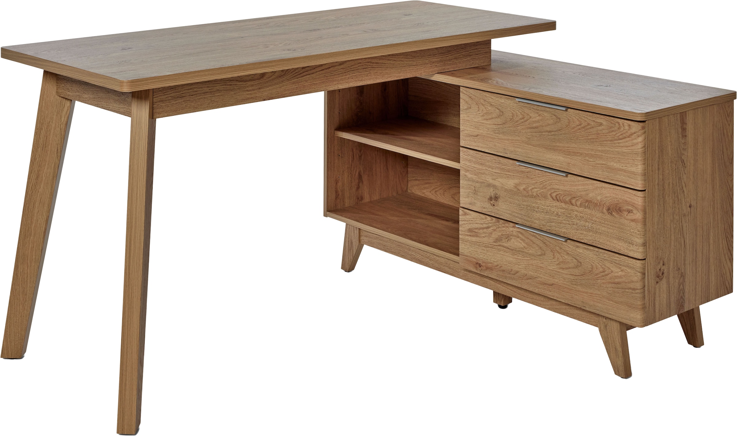 Jahnke Eckschreibtisch »LIBRE D 240 E«, (1 St.), wechselseitig montierbar, Breite ca. 140 cm