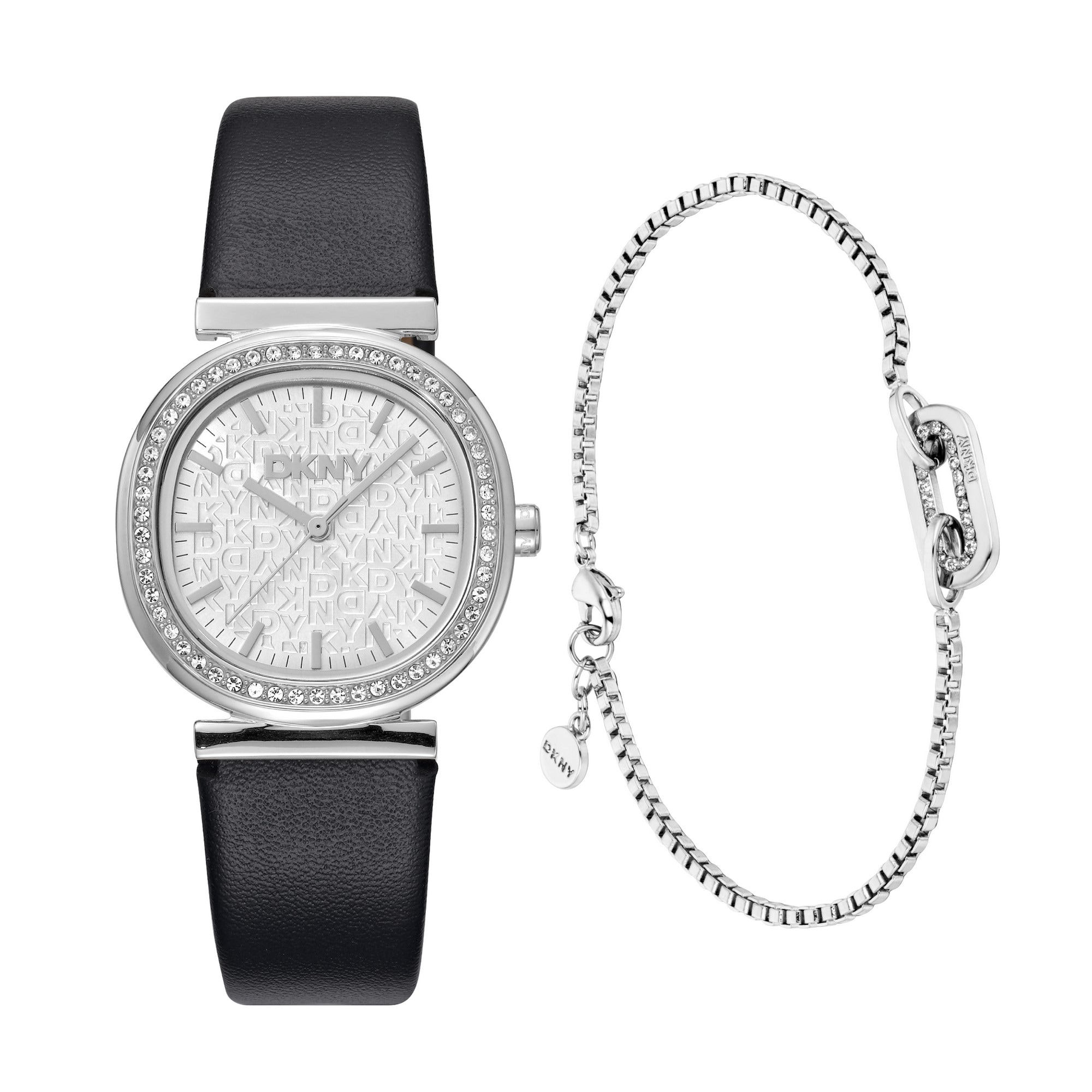DKNY Quarzuhr »Evening Watch Set« Armbanduhr, Damenuhr, Lederarmband, Ideal auch als Geschenk, analog