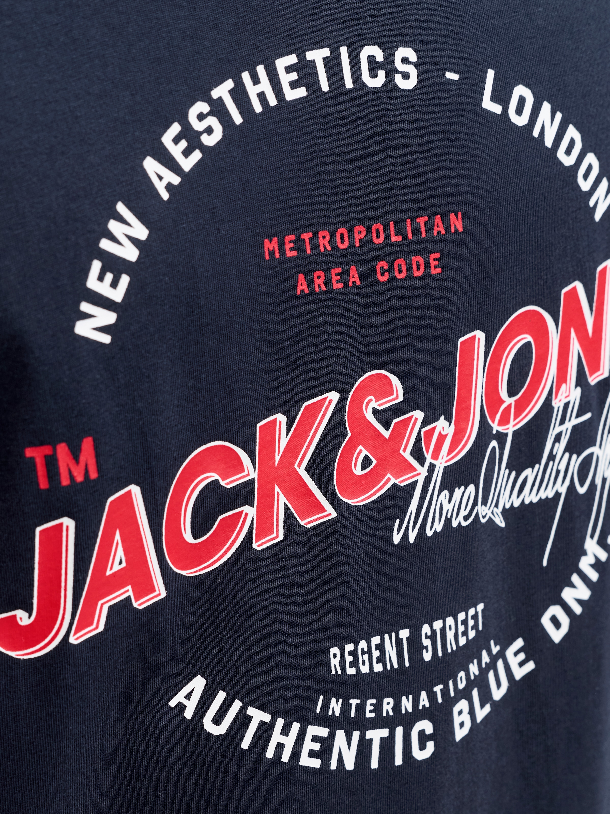 Jack & Jones Rundhalsshirt »JJELOGO TEE SS O-NECK 2 COL SS26 SN« mit Grafikprint