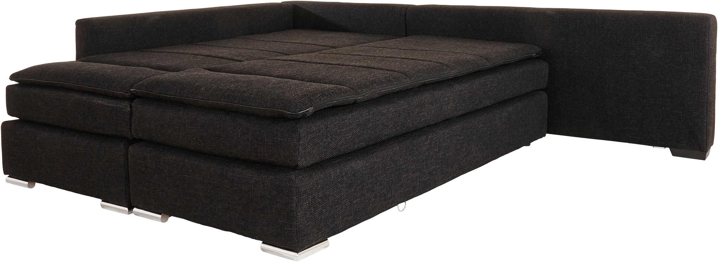 INOSIGN Ecksofa »Night & Day L-Form mit Dauer-Schlaffunktion ohne Armlehnen«, mit Boxspring-Bettfunktion 180x200 cm und Bettkasten, Dauerschläfer!