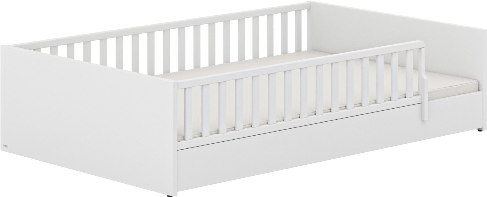 PAIDI Kinderbett »LITTLE FLO, vom Baby bis zum Teeni, in mehreren Farben und Breiten«, (Breite/Länge: 90x200cm + 120X200cm +140x200cm), umbaubar zum Kinder- oder Jugendbett, Bodenbett auch als Sofa nutzbar