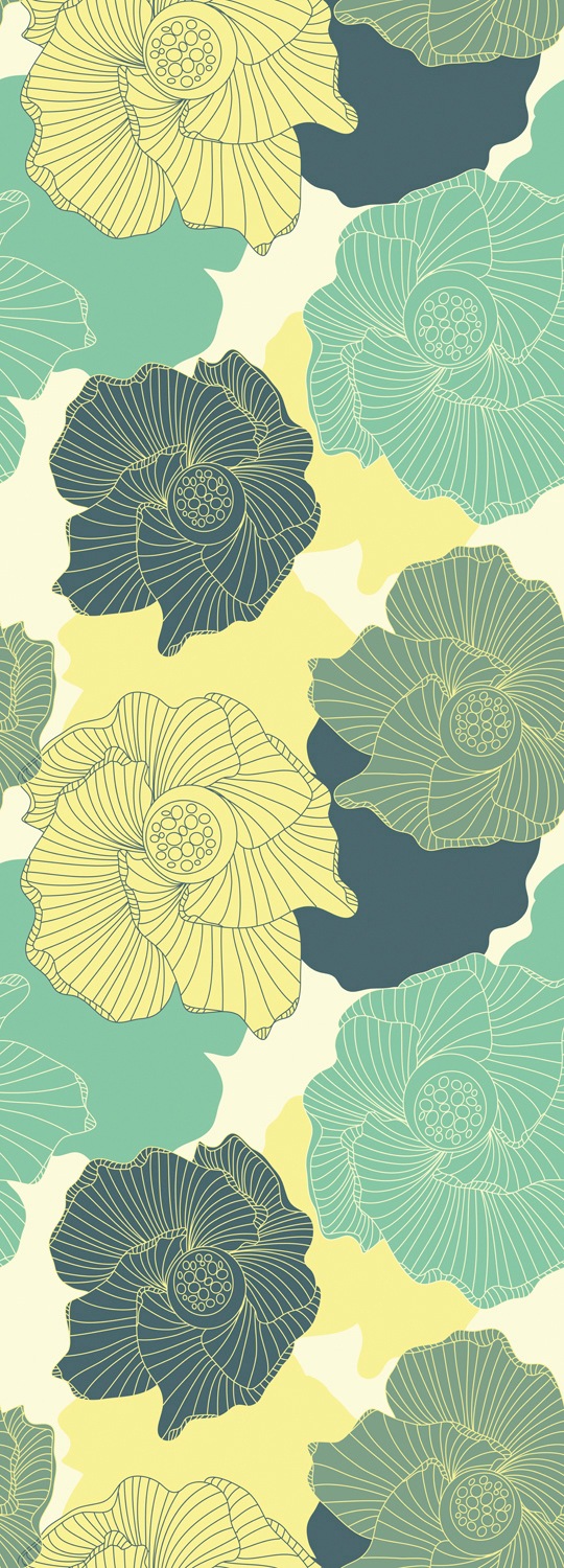 queence Vinyltapete »Matt« Motiv   bedruckt   botanisch   floral   gemuster günstig online kaufen