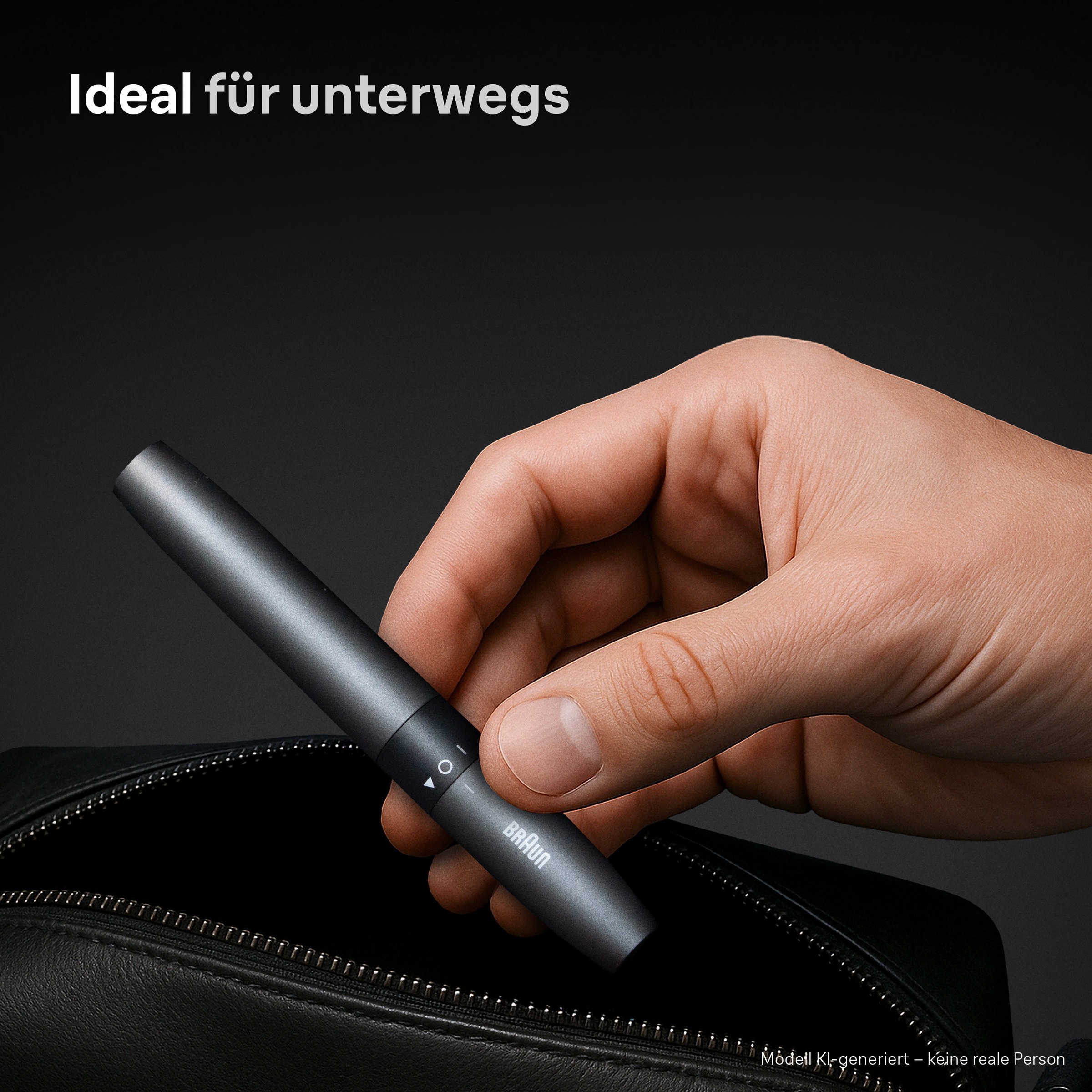 Braun Nasen- und Ohrhaartrimmer »EN10« 1 Aufsätze Doppelklingen, SkinGentle Technologie, AAA Batterie Enthalten, Grau