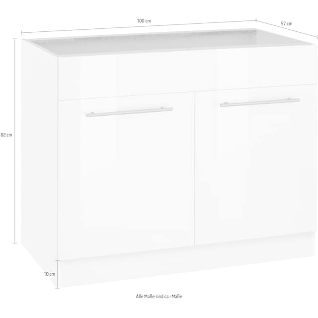 wiho Küchen Spülenschrank »Unna«, 100 cm breit, ohne Arbeitsplatte online  kaufen