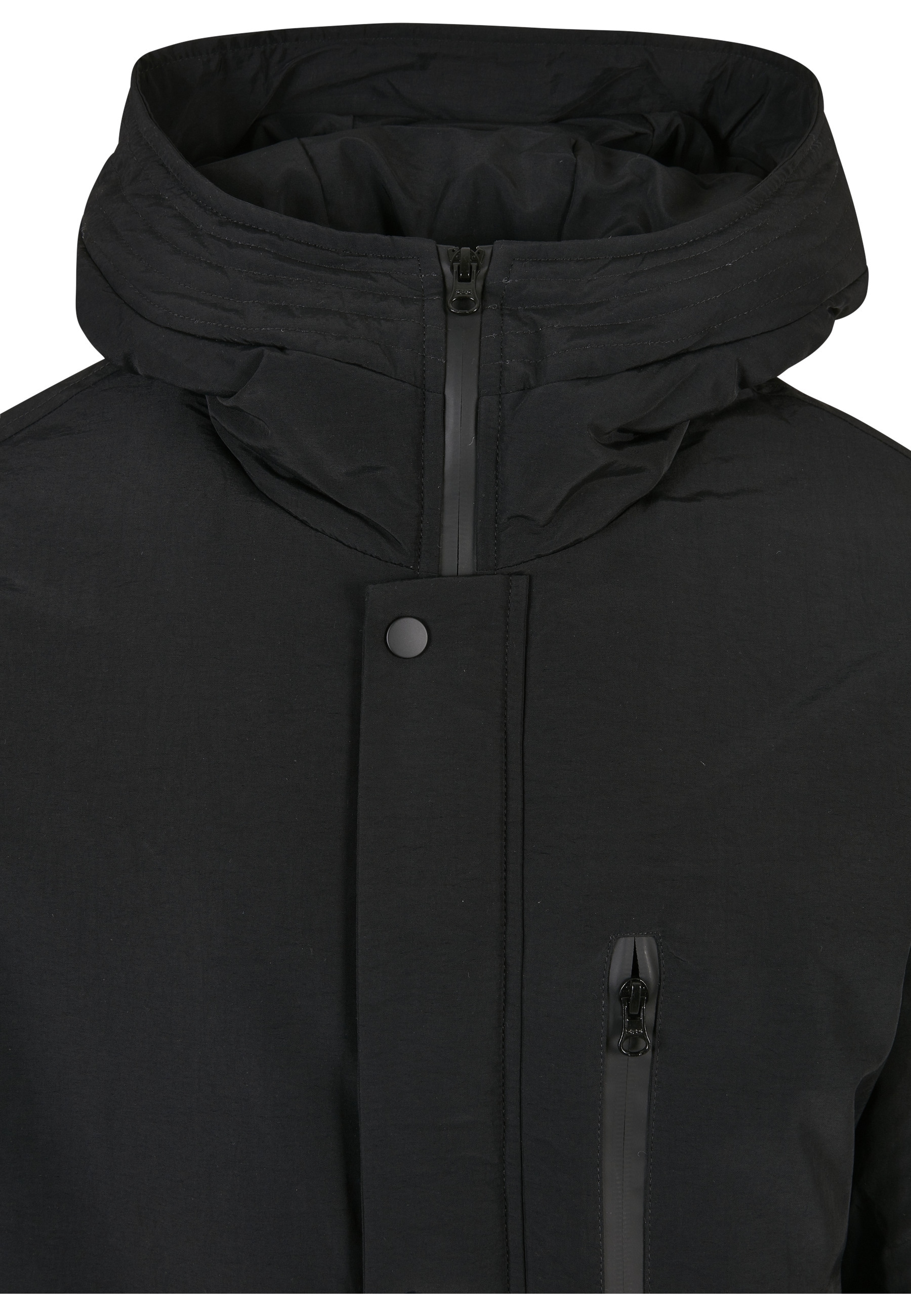 URBAN CLASSICS Winterjacke »Urban Classics Herren Light Parka« 1 Stk. tlg. mit Kapuze