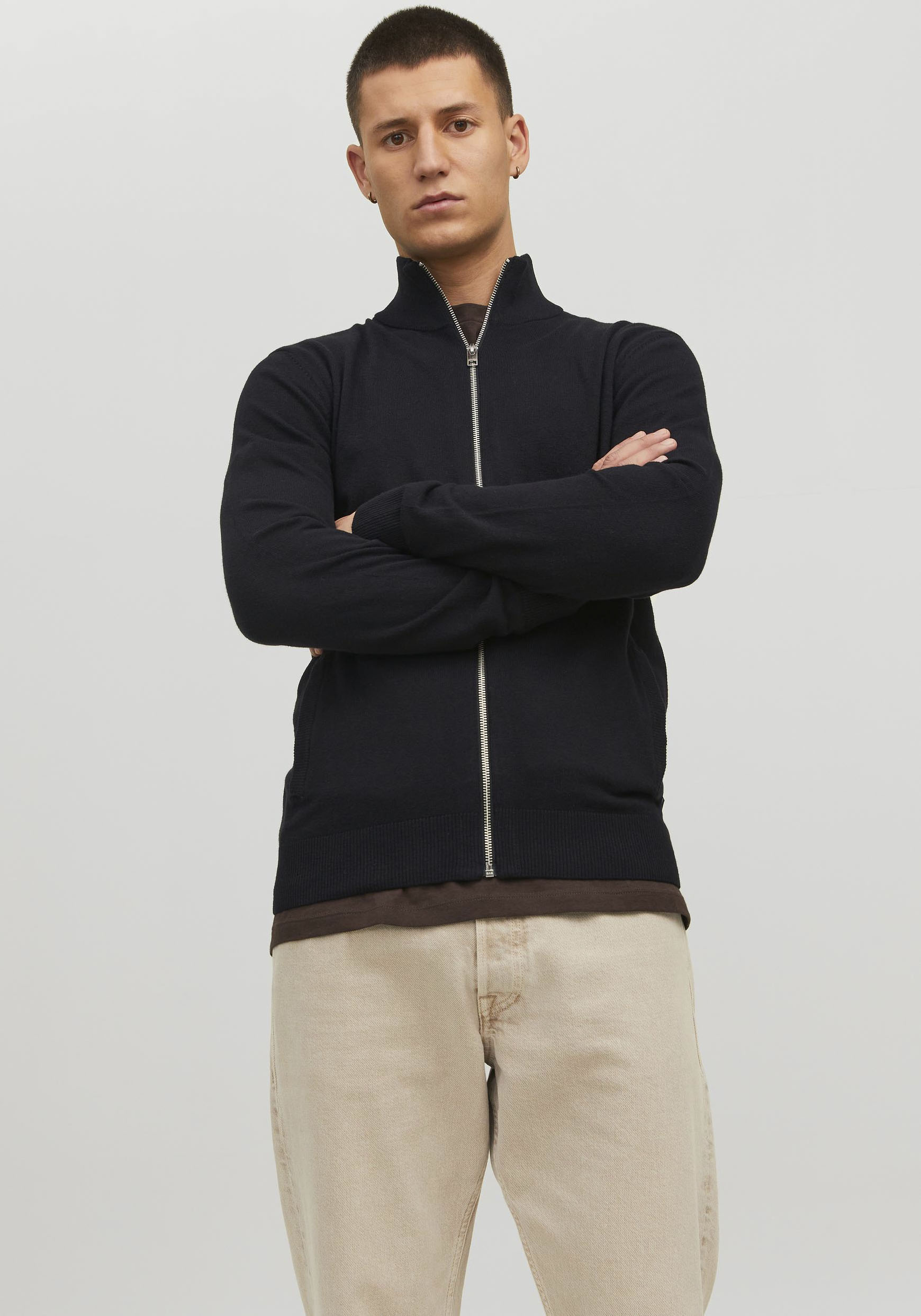 Strickjacke »JJEEMIL KNIT TURTLE«