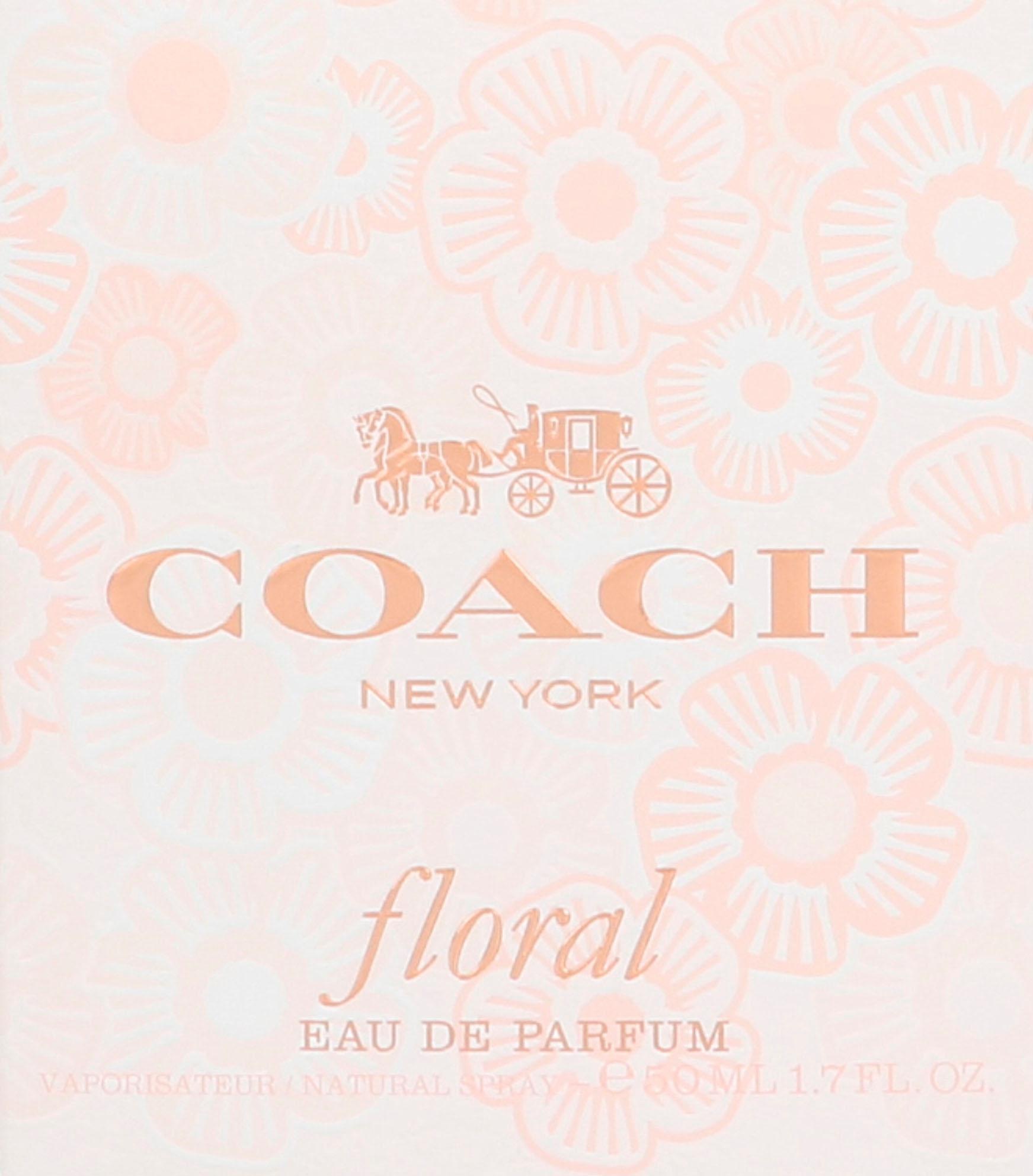 COACH Eau de Parfum »Coach Floral«, Fruchtig-süßer Damenduft mit zitrischen Noten, Gardenie und Patchouli.