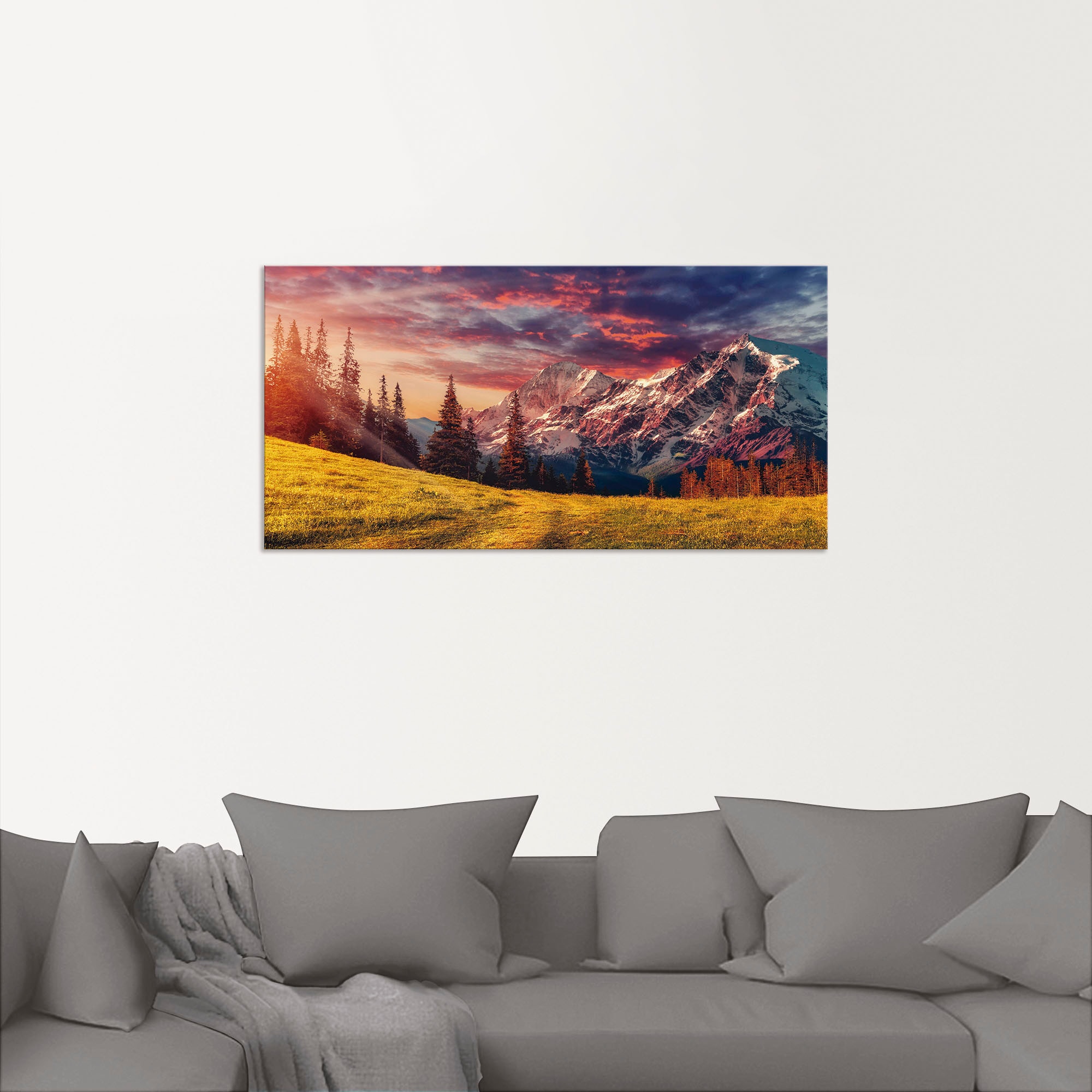 Artland Wandbild »Alpines Hochland«, Berge & Alpenbilder, (1 St.), als Alub günstig online kaufen